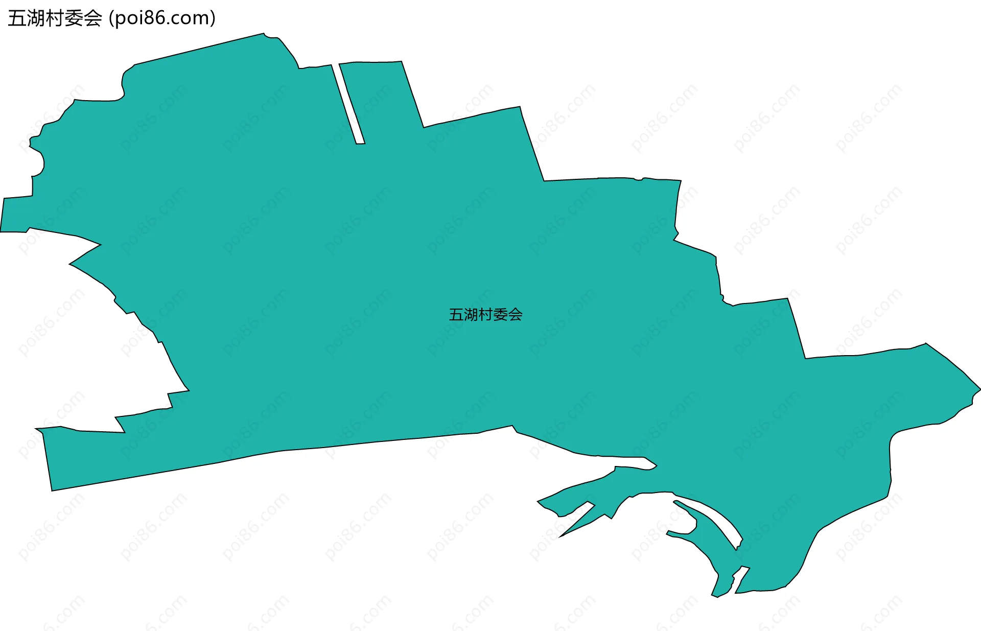 五湖村委会边界地图