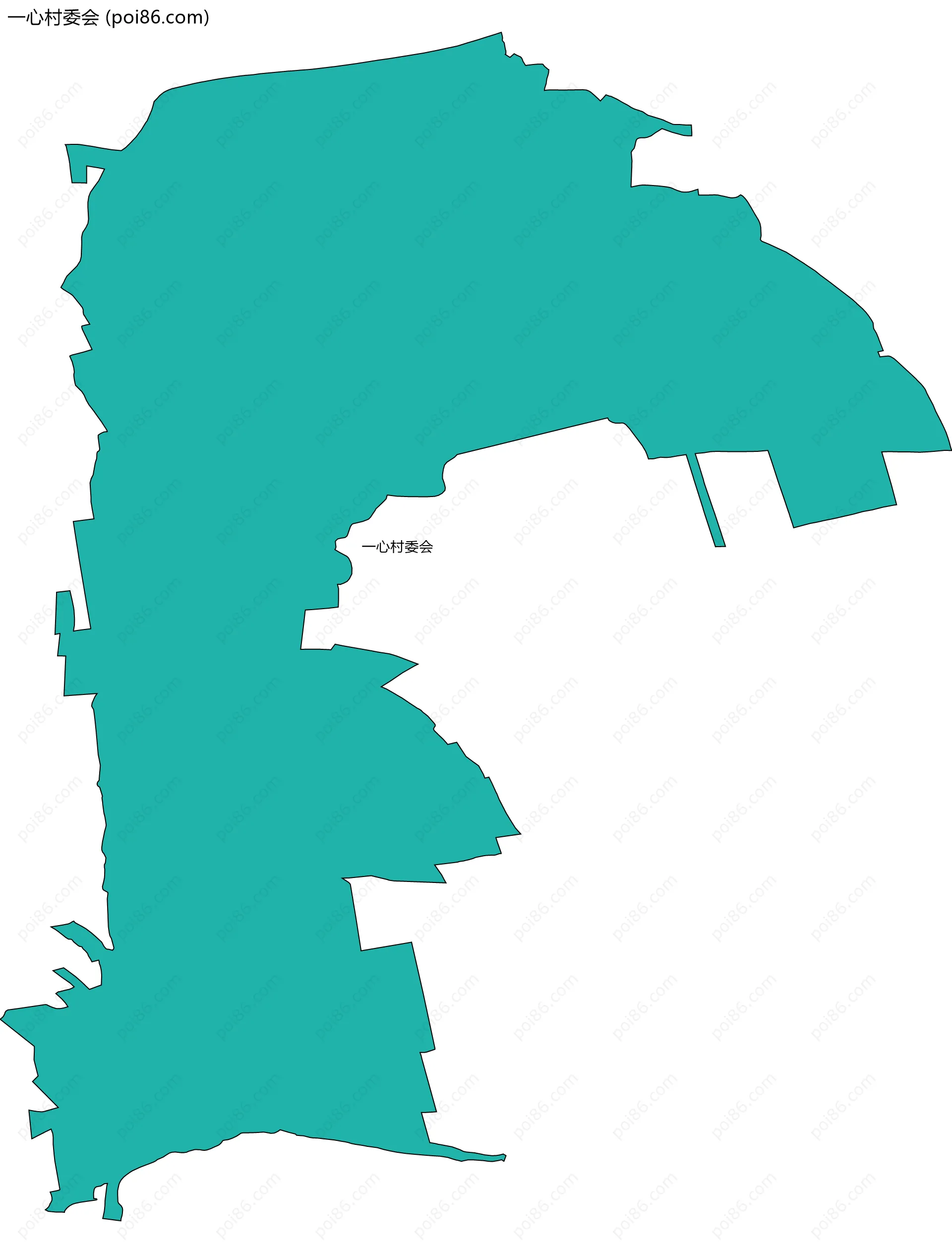 一心村委会边界地图