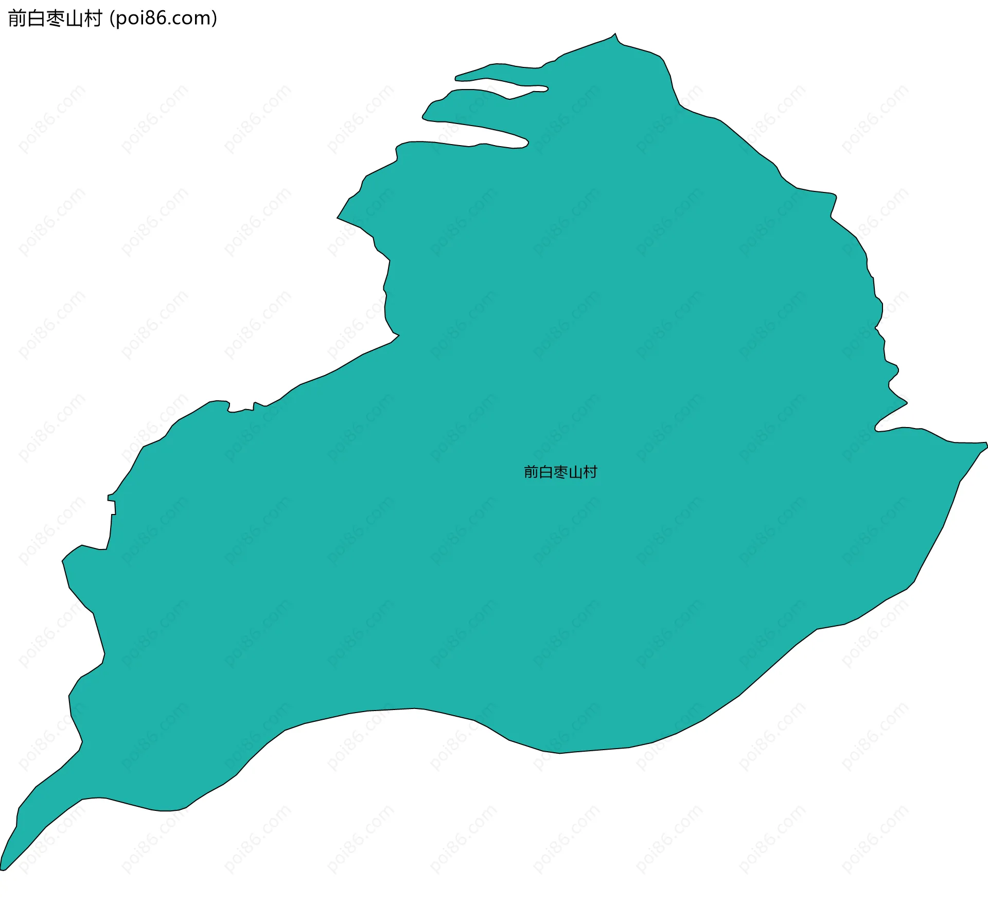 前白枣山村边界地图