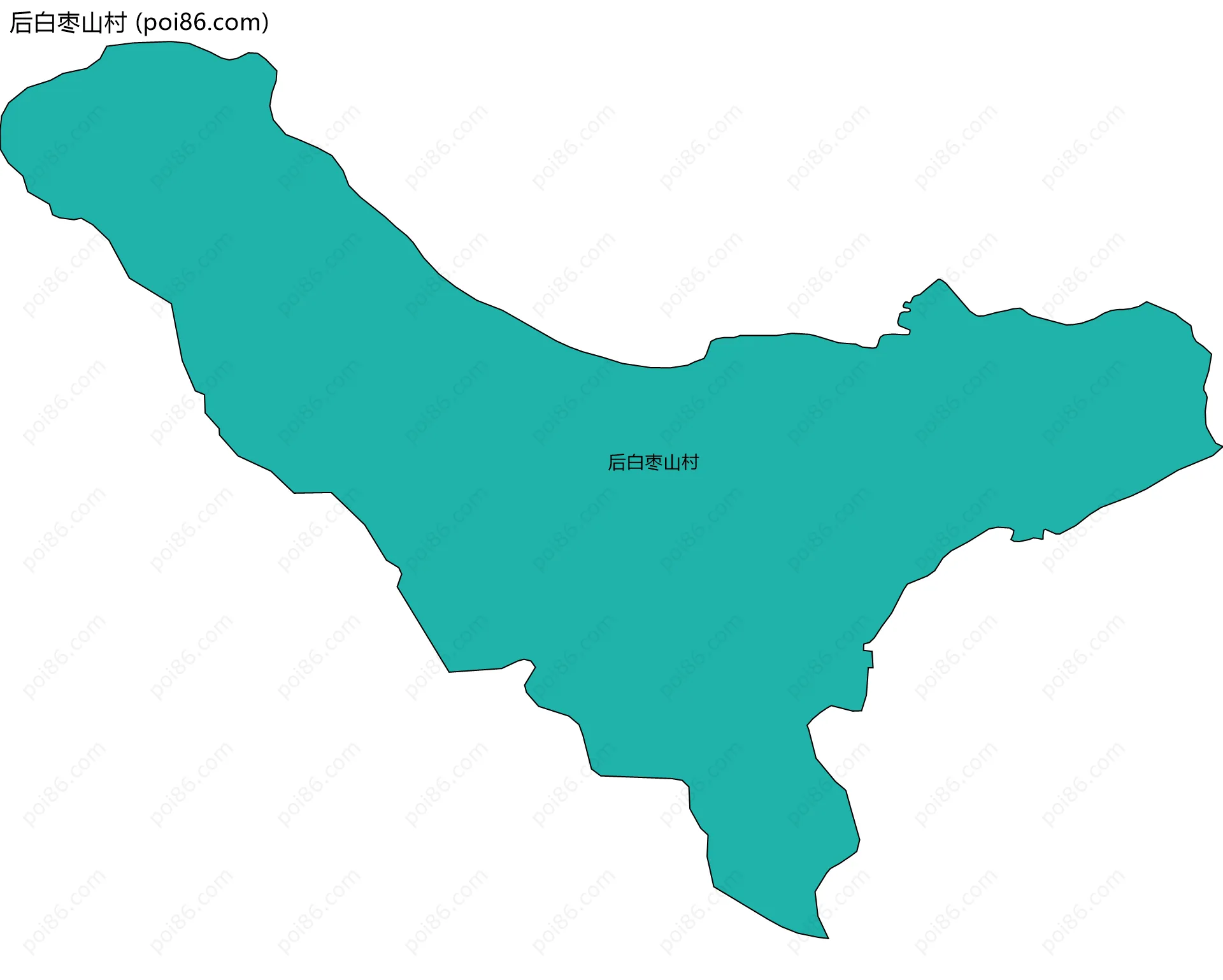 后白枣山村边界地图