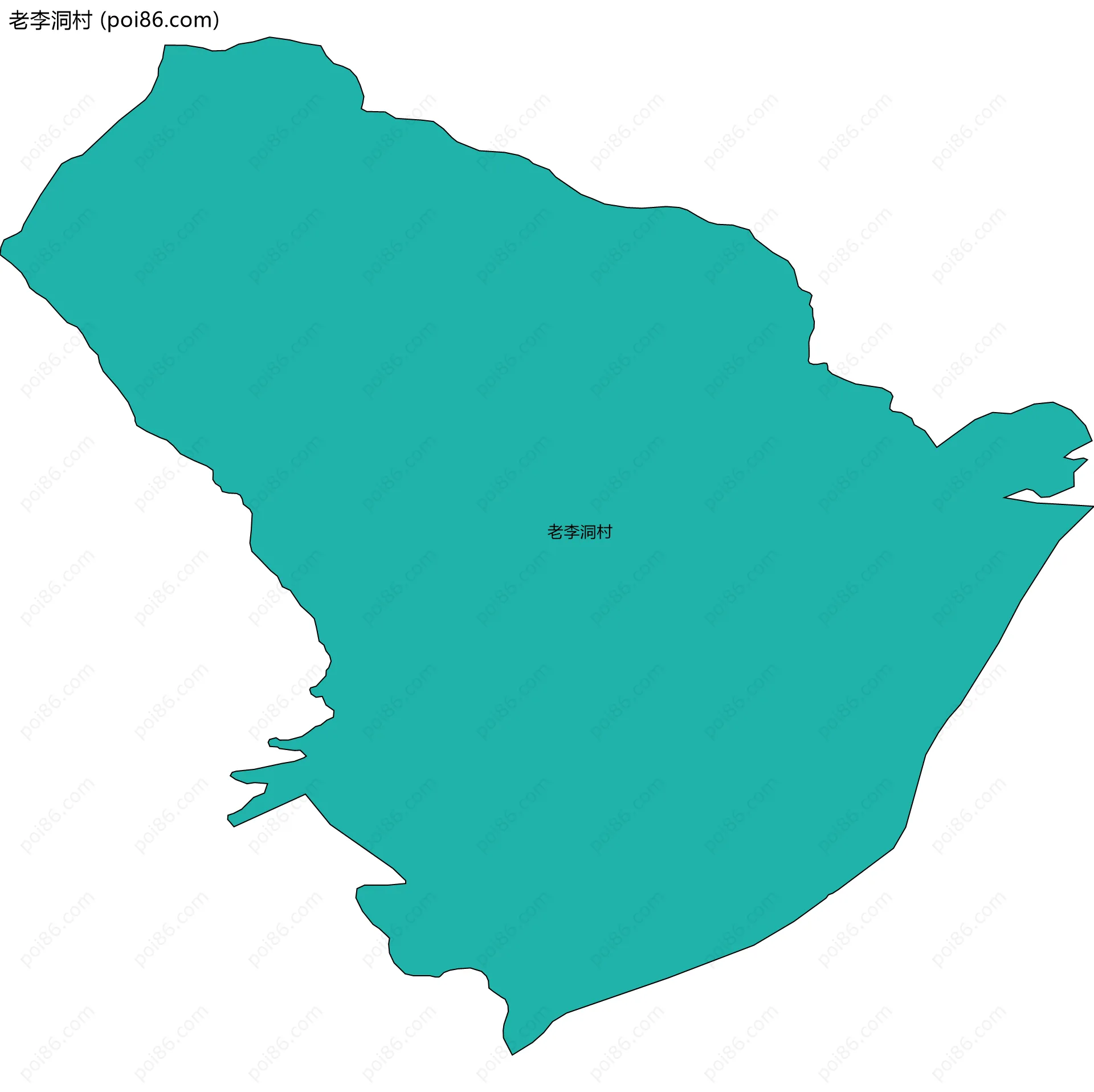 老李洞村边界地图