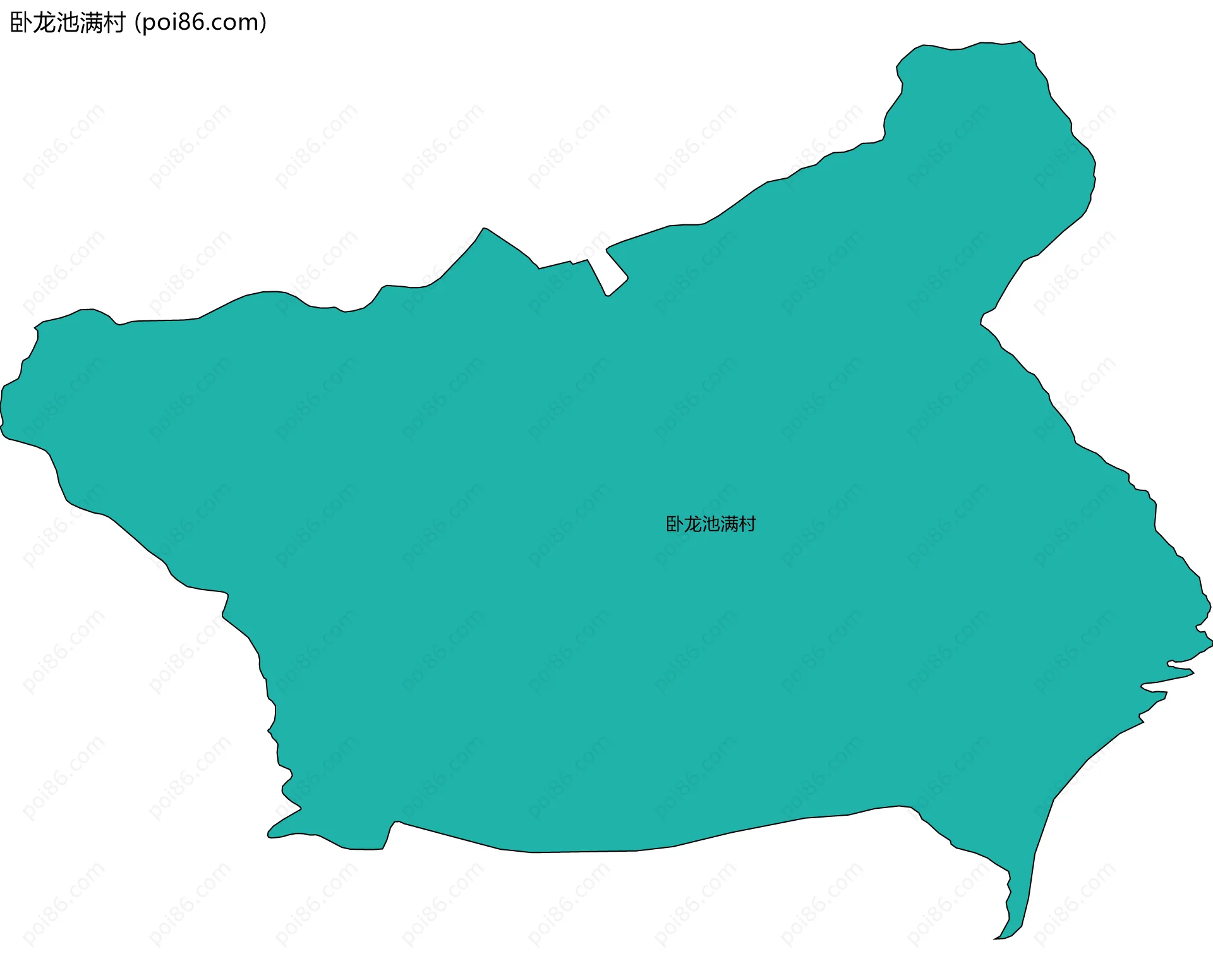 卧龙池满村边界地图