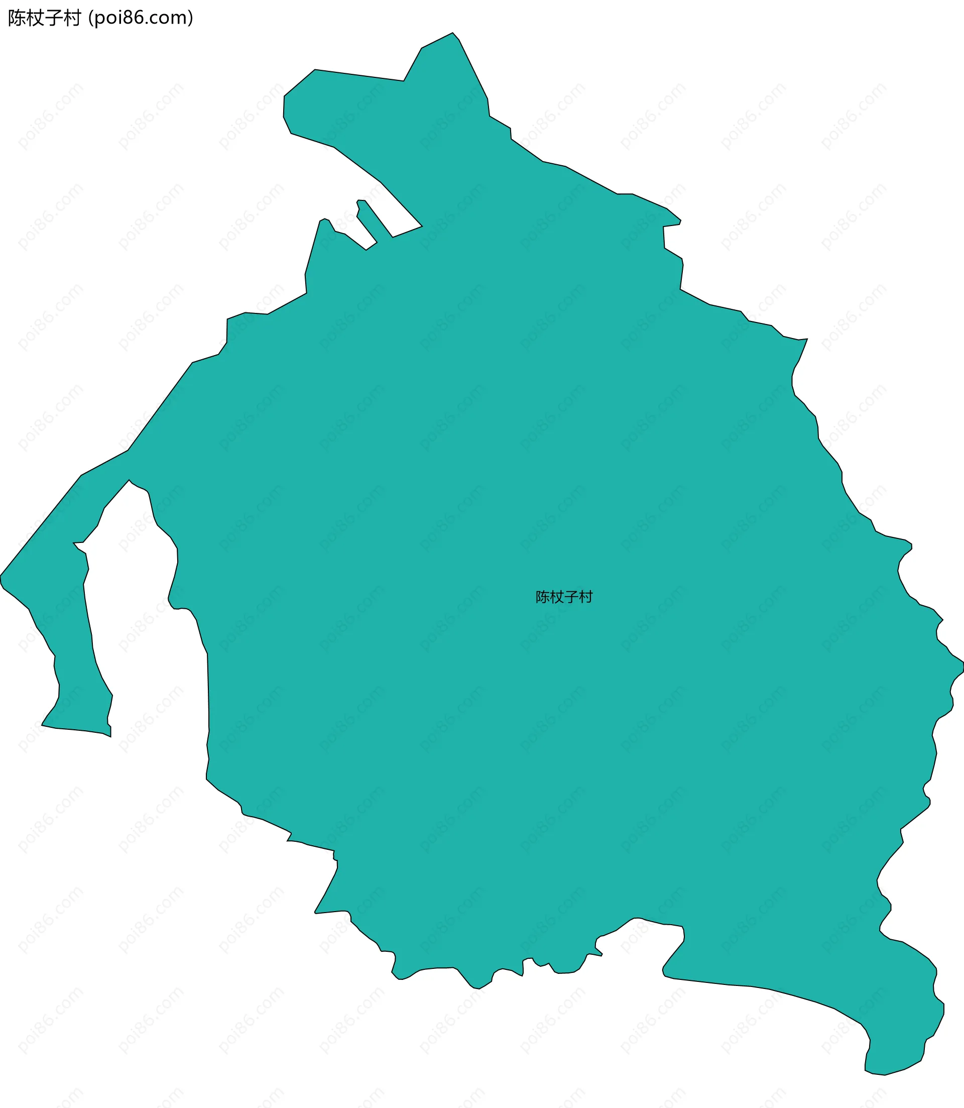 陈杖子村边界地图