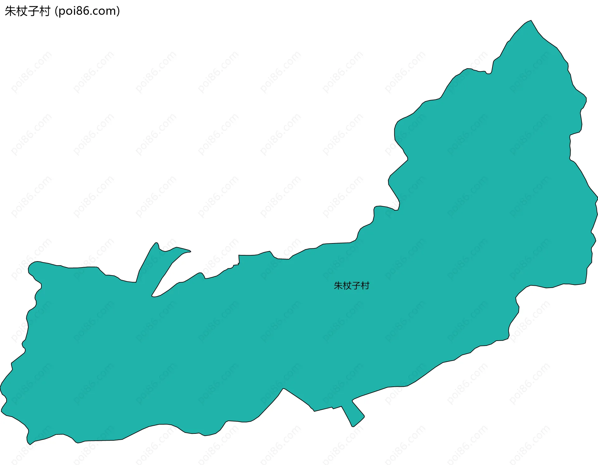 朱杖子村边界地图