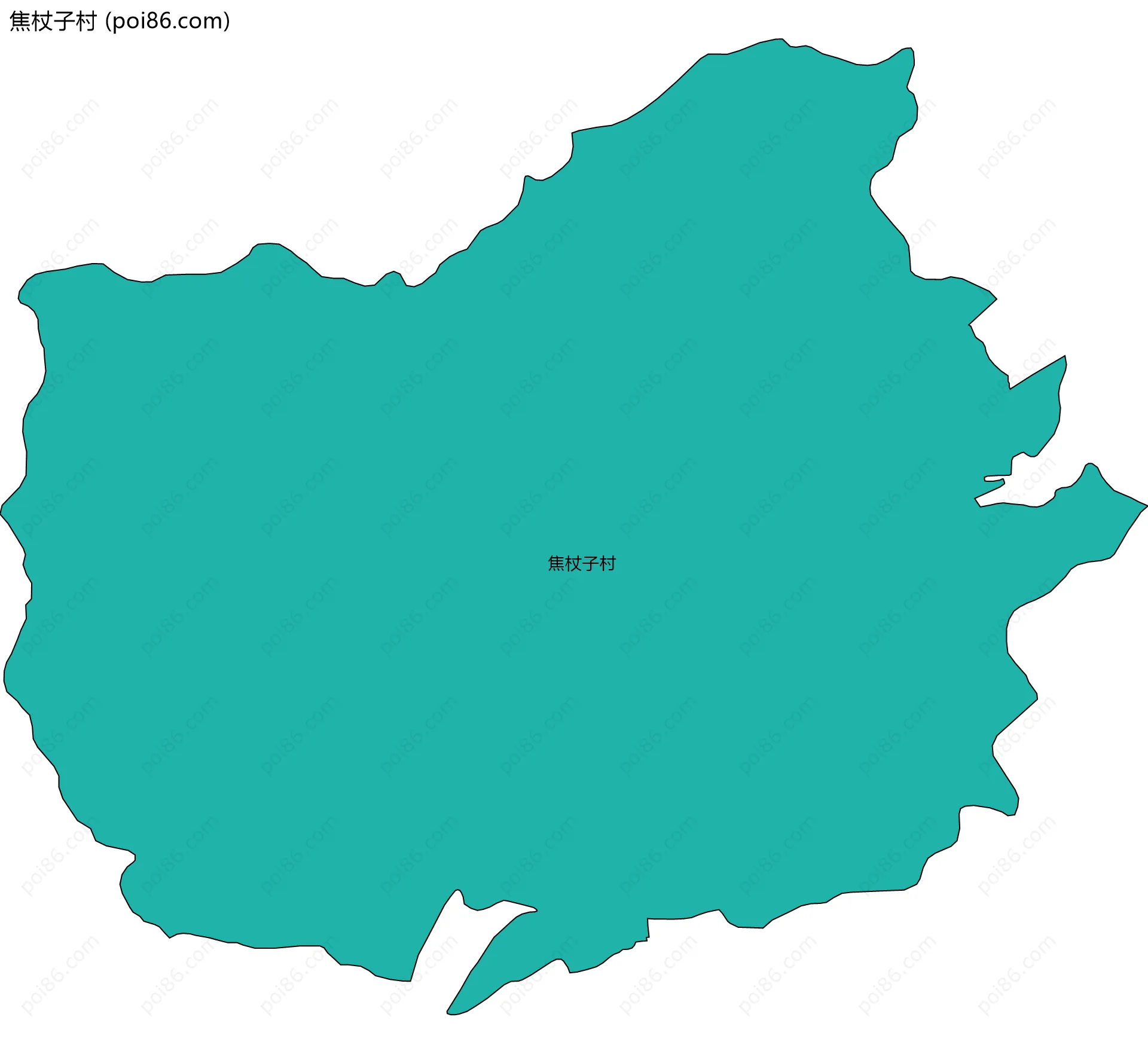 焦杖子村边界地图