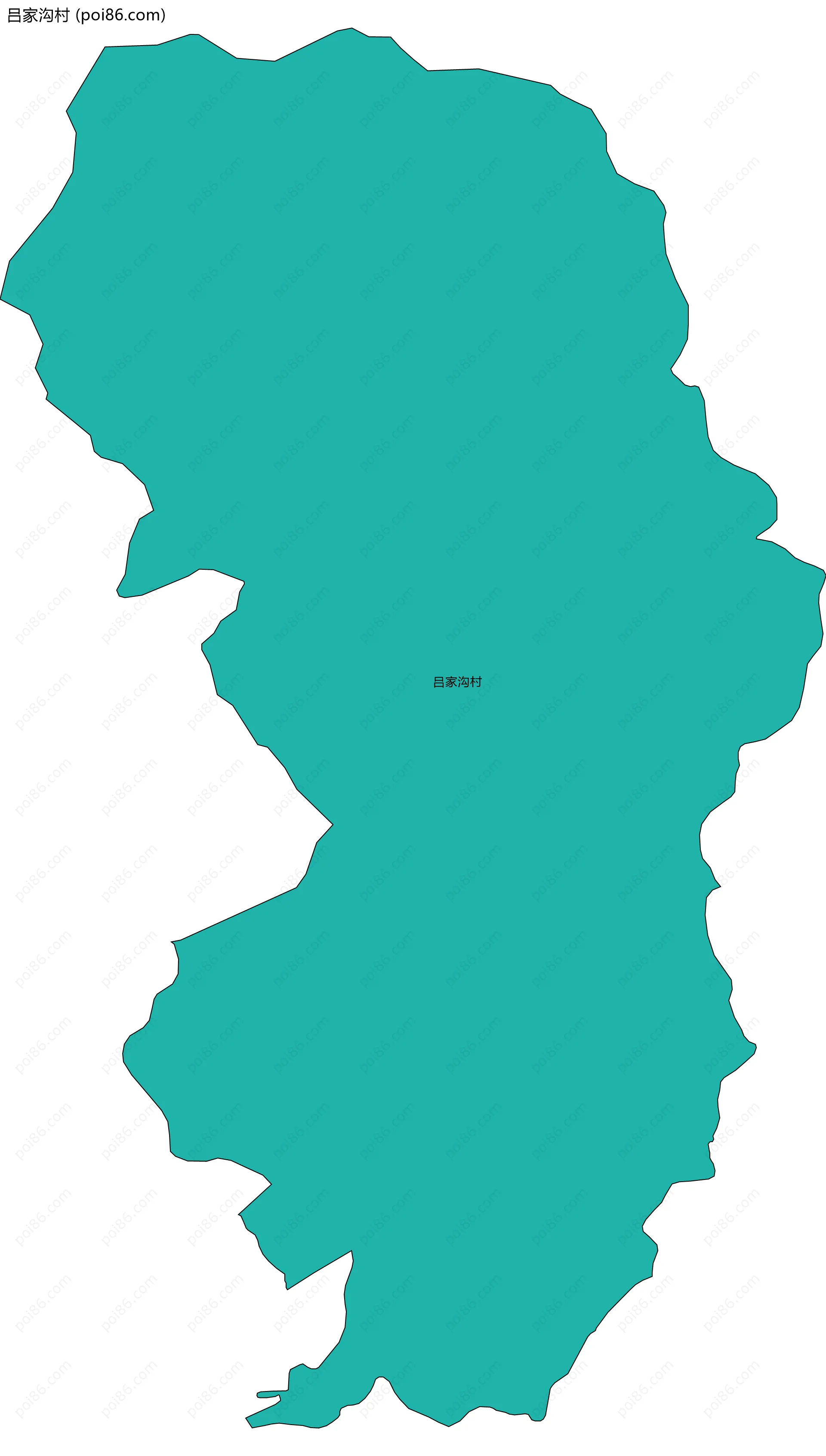 吕家沟村边界地图