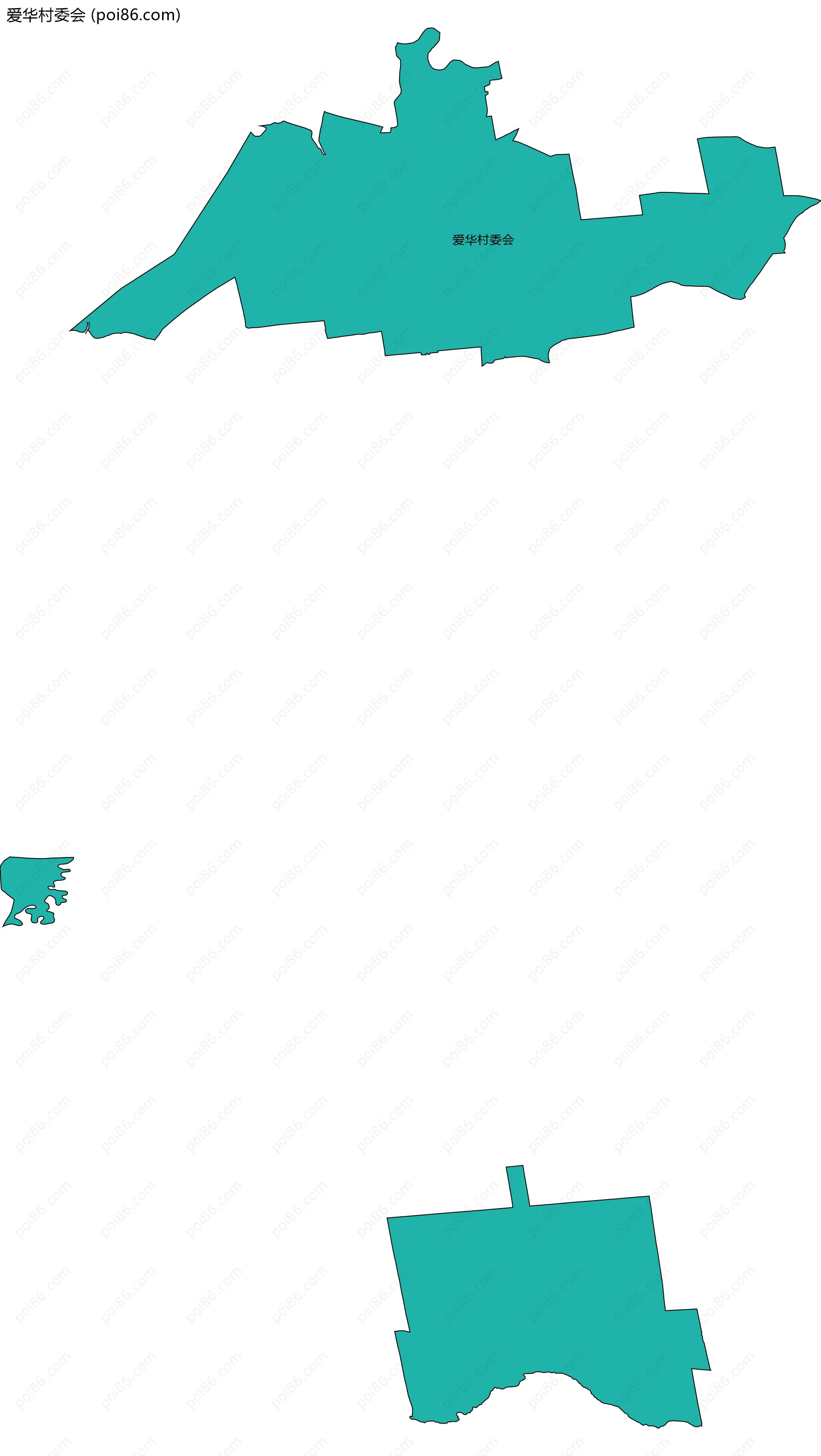 爱华村委会边界地图