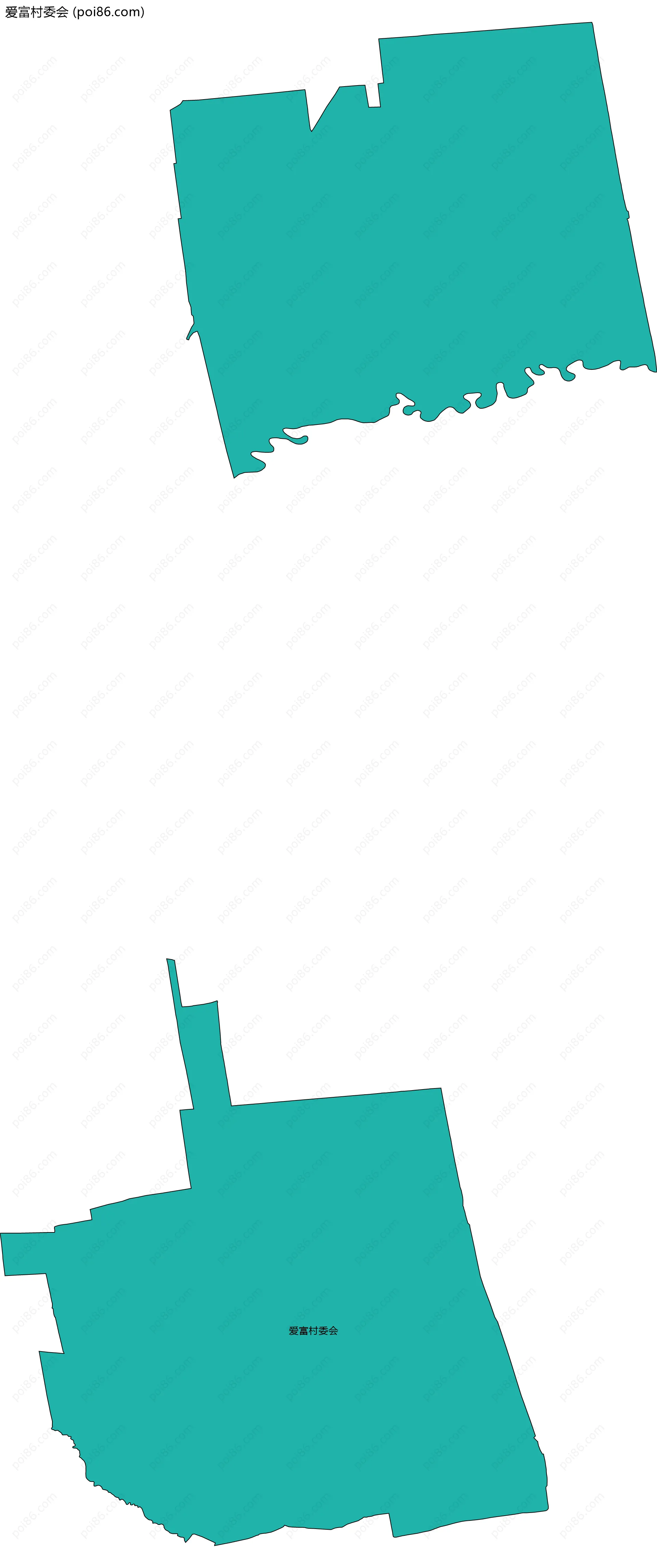 爱富村委会边界地图