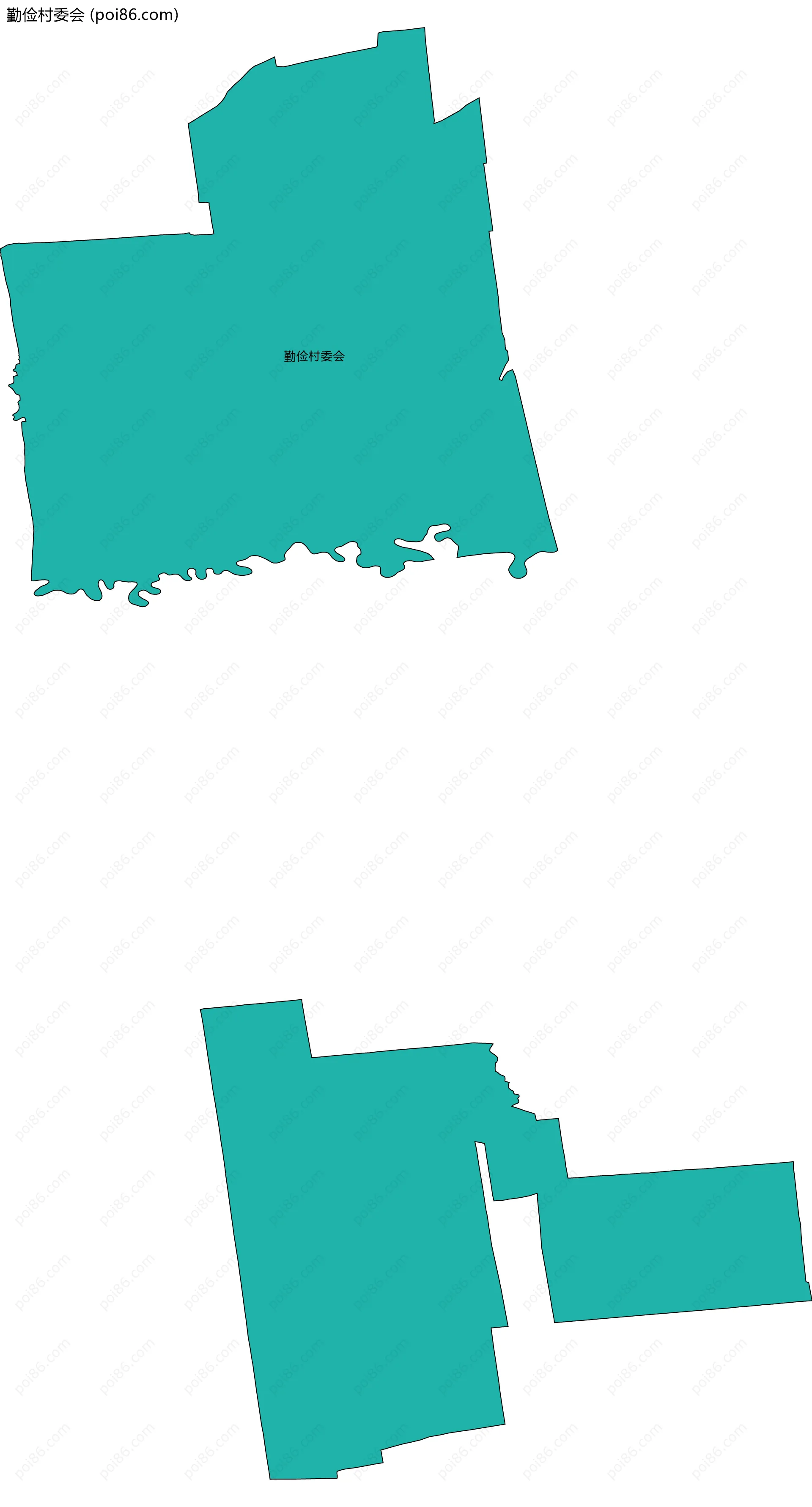 勤俭村委会边界地图