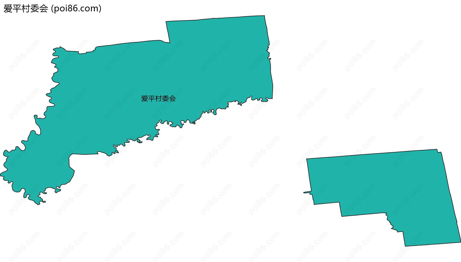 爱平村委会边界地图