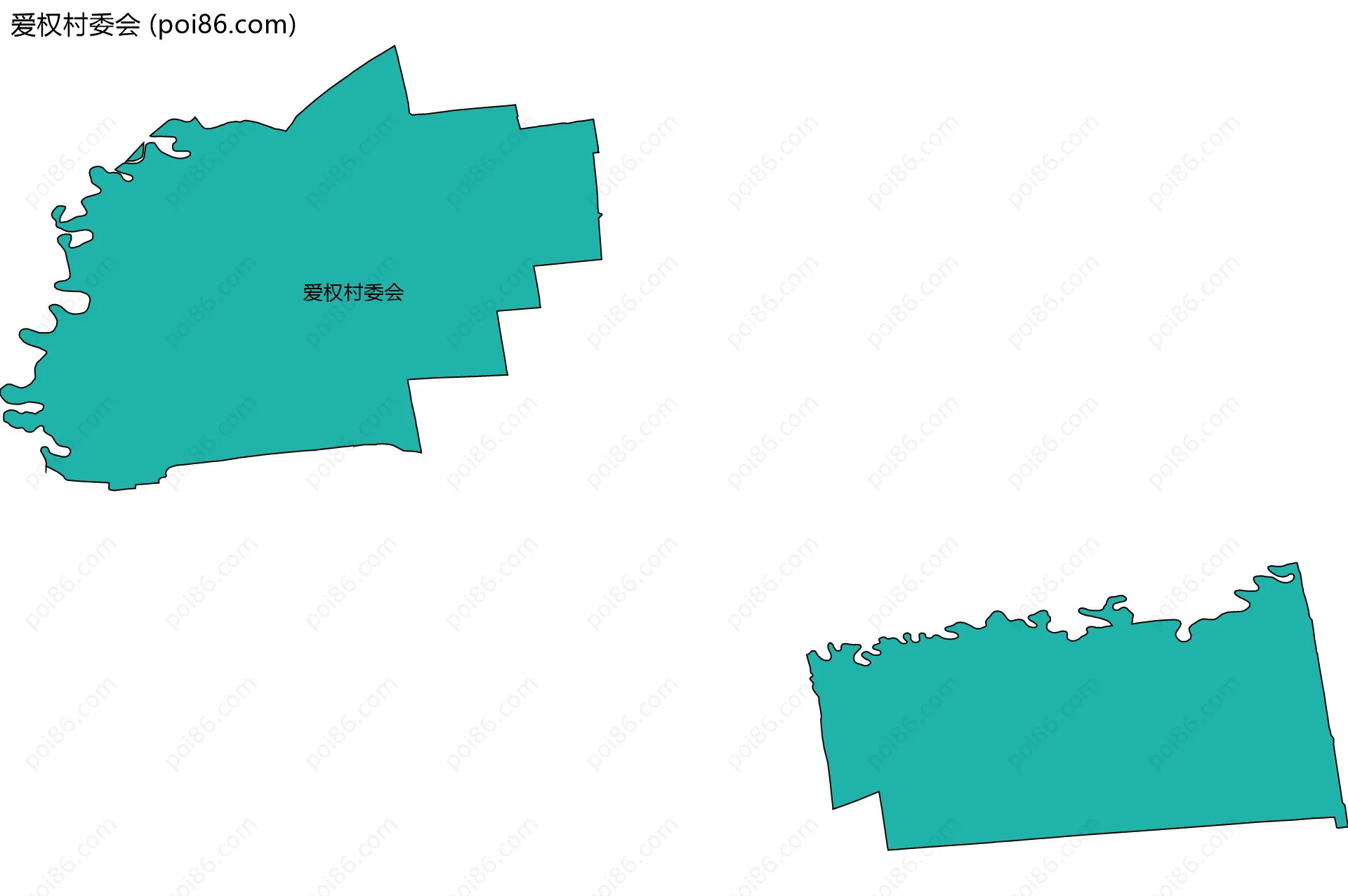 爱权村委会边界地图