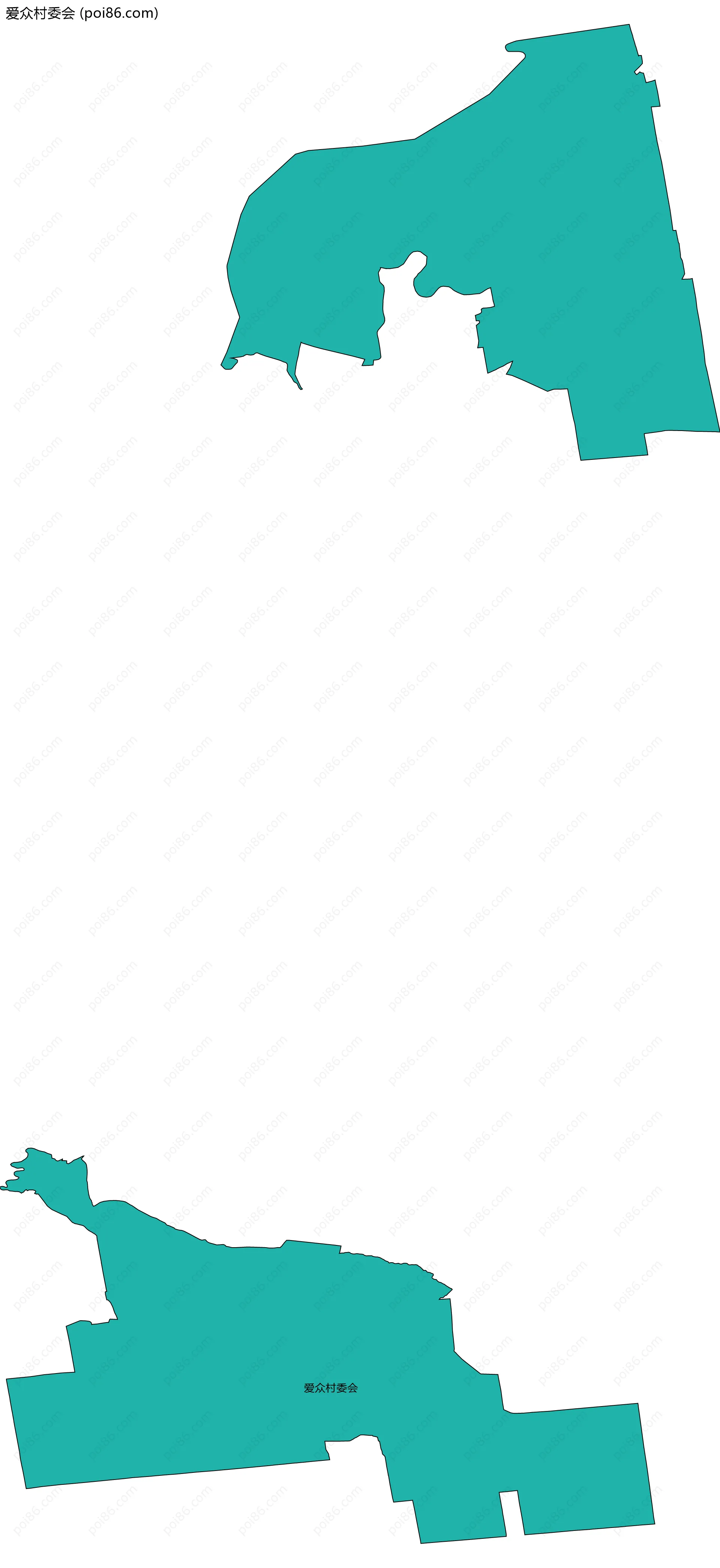 爱众村委会边界地图