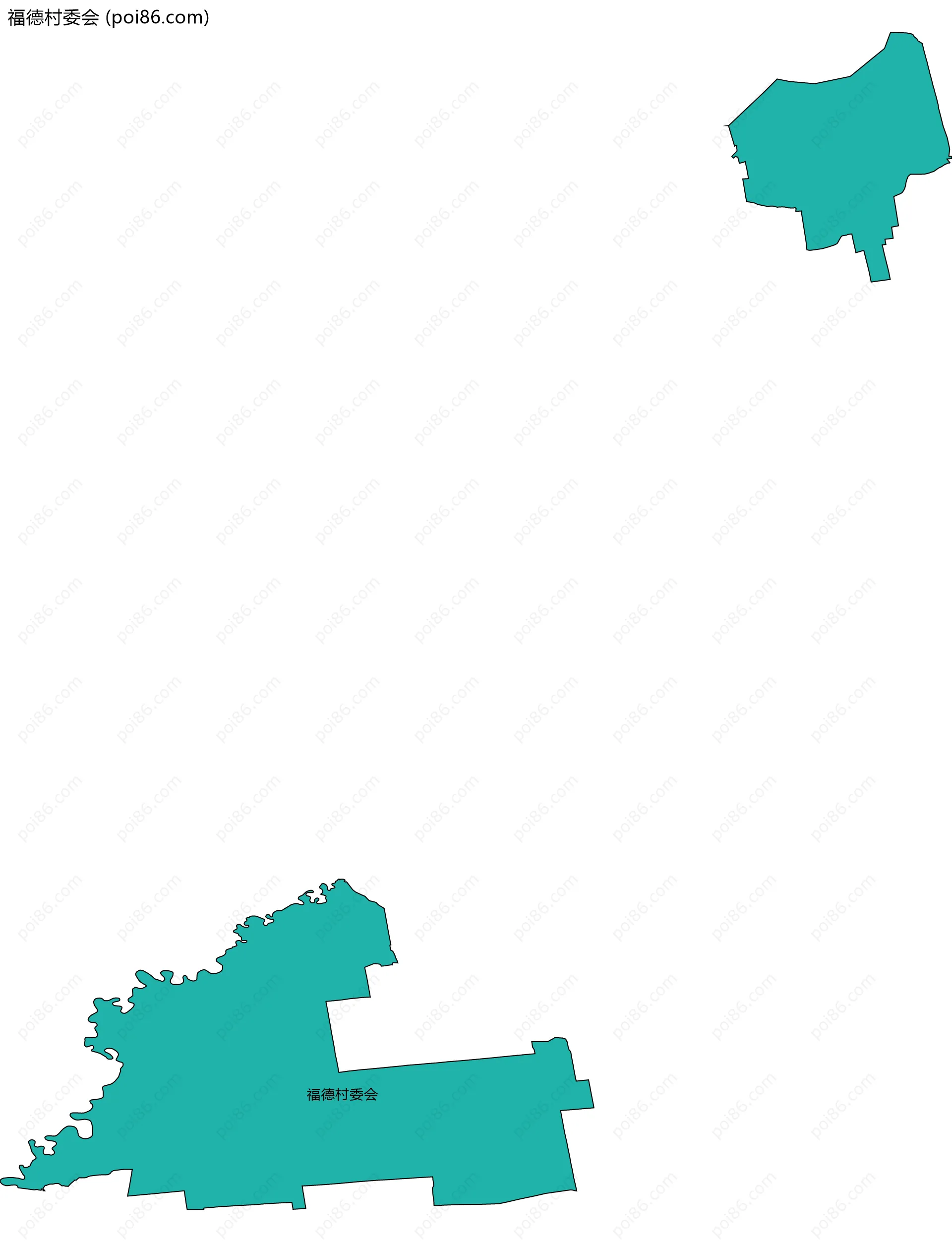 福德村委会边界地图