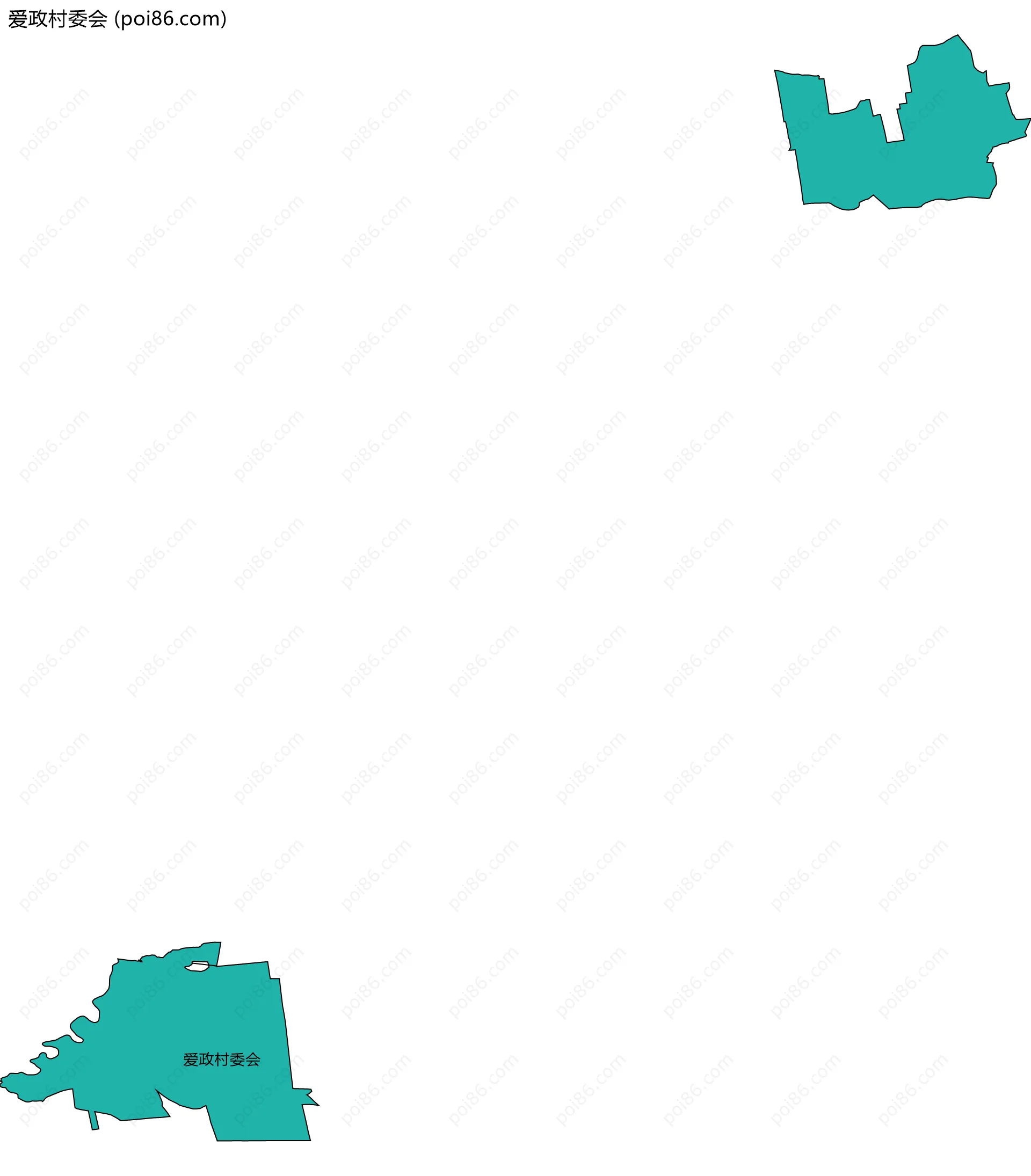 爱政村委会边界地图