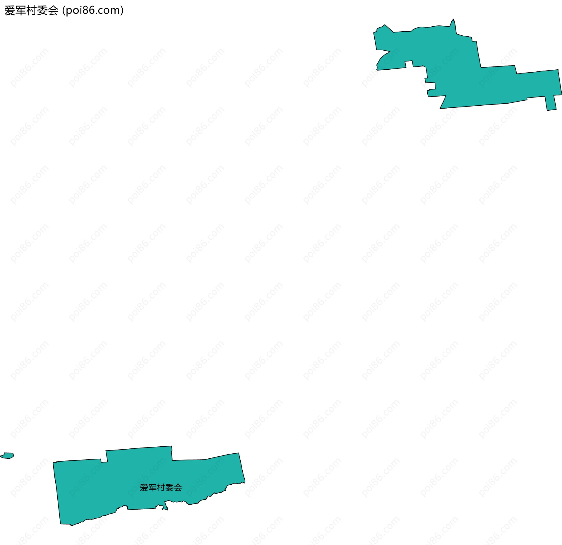 爱军村委会边界地图