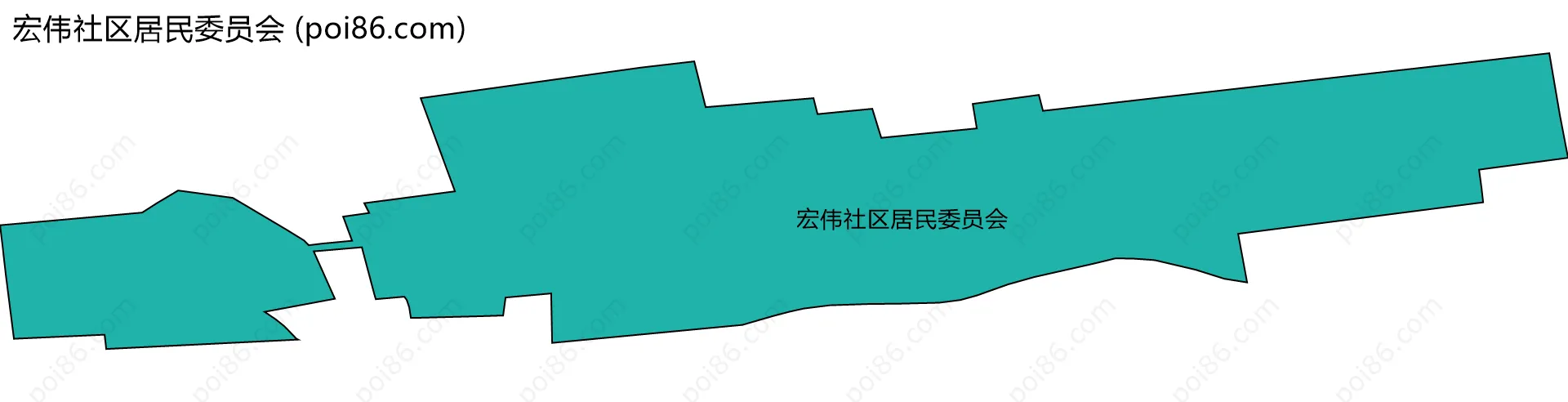 宏伟社区居民委员会边界地图