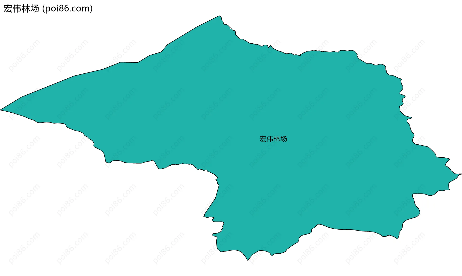 宏伟林场边界地图