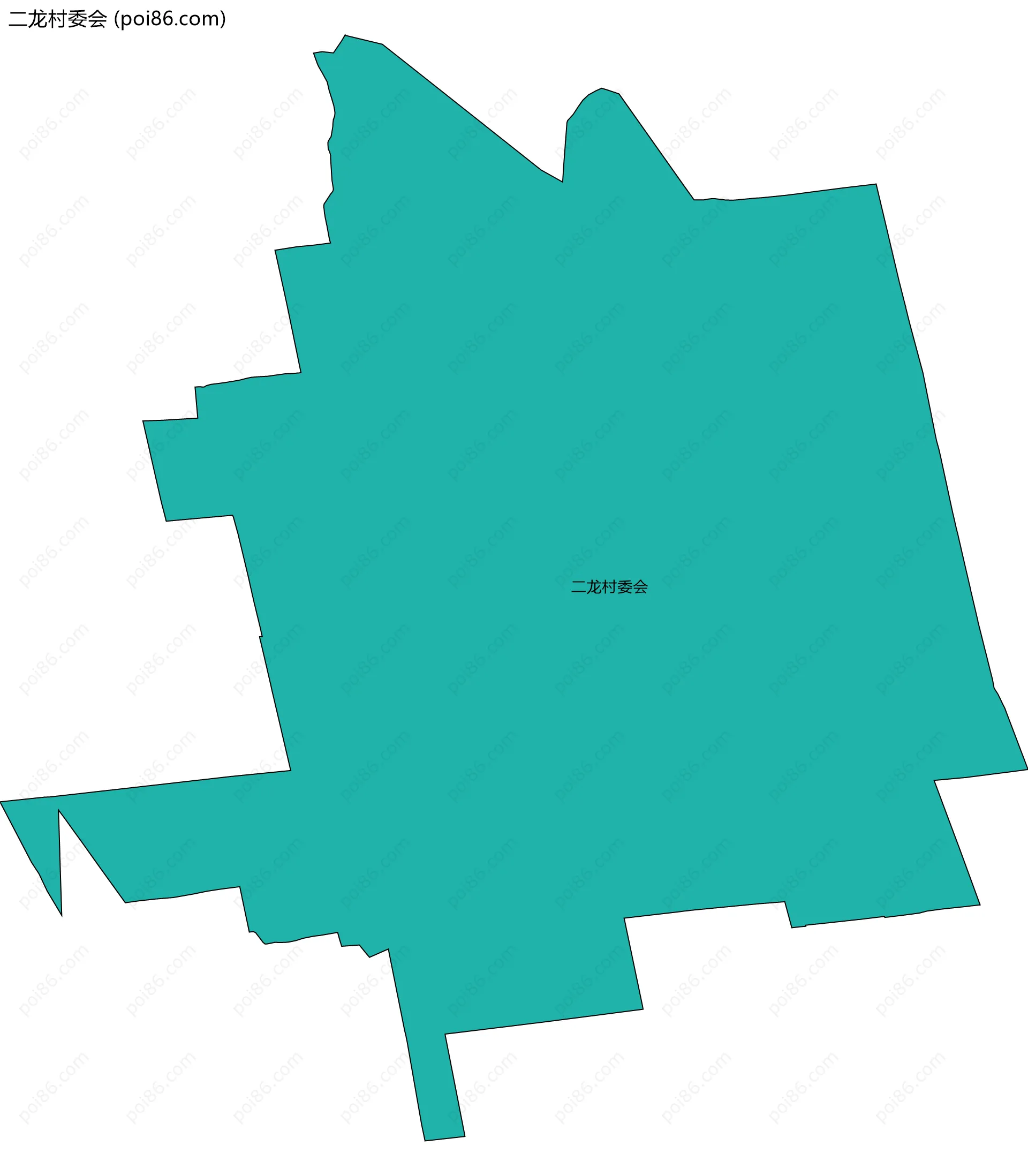 二龙村委会边界地图