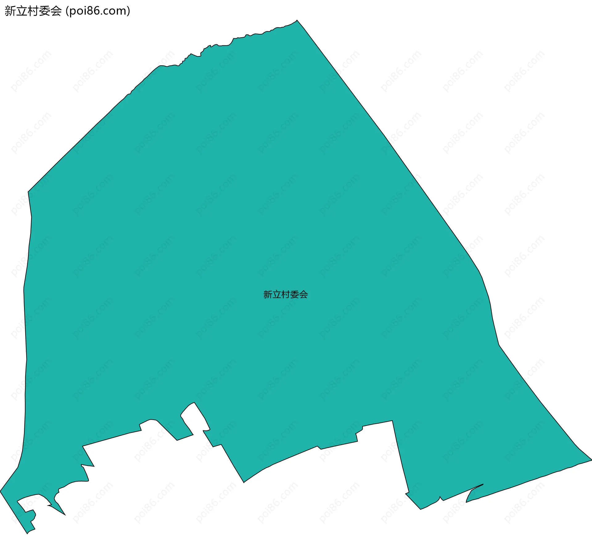 新立村委会边界地图