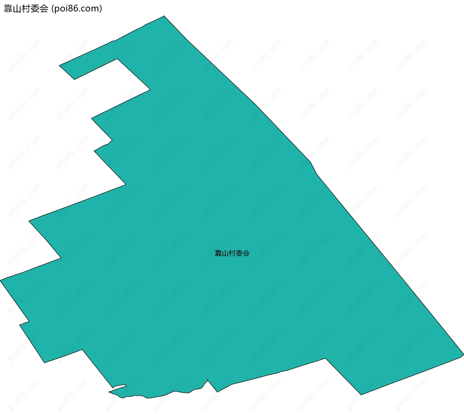 靠山村委会边界地图