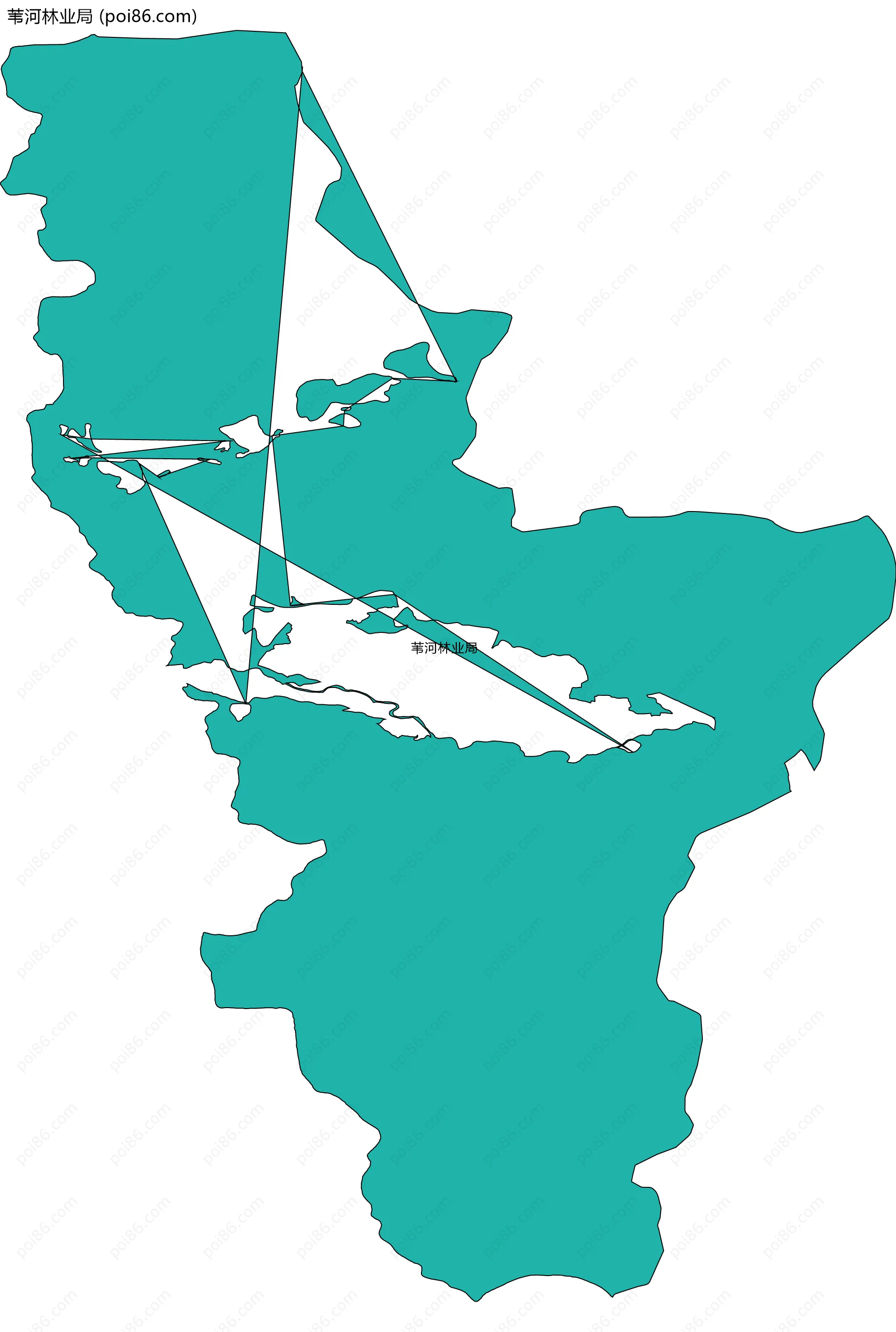 苇河林业局边界地图