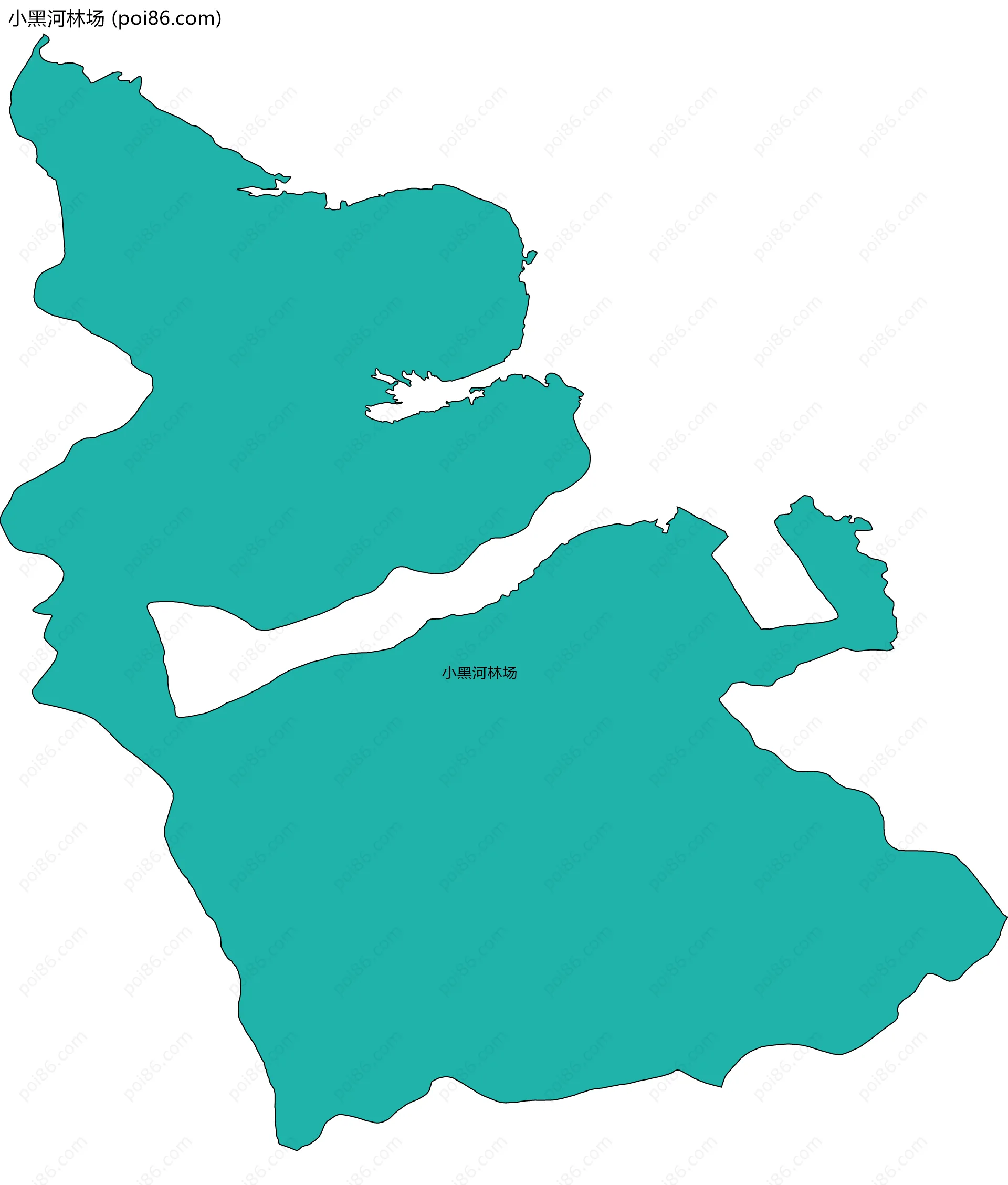 小黑河林场边界地图