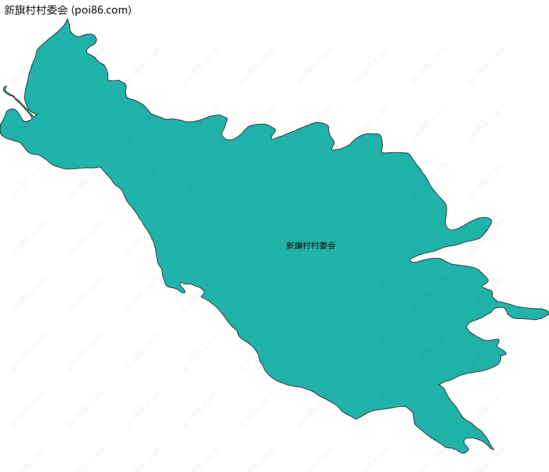 新旗村村委会边界地图