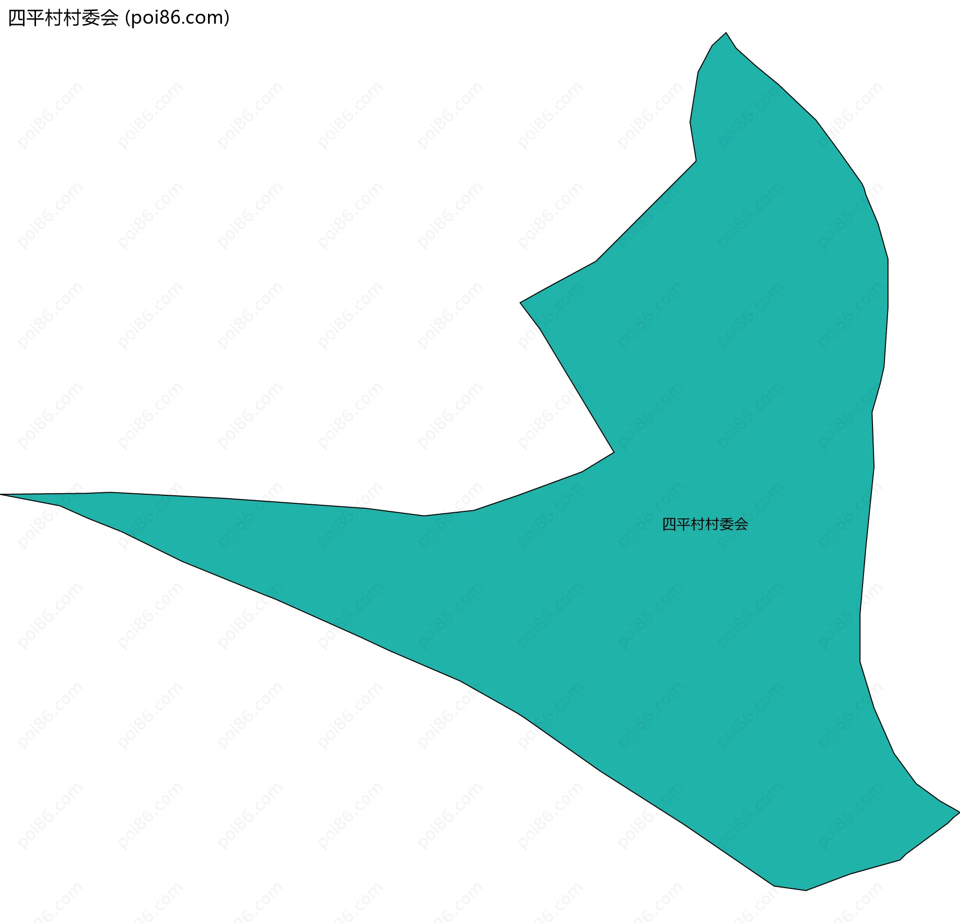 四平村村委会边界地图