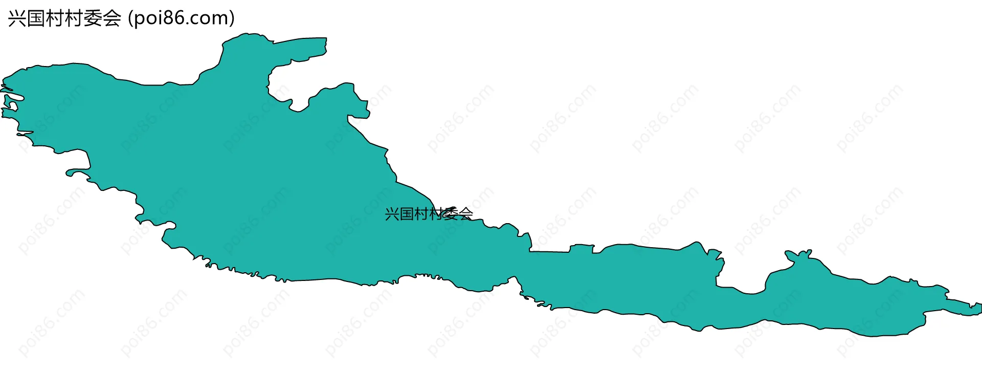兴国村村委会边界地图