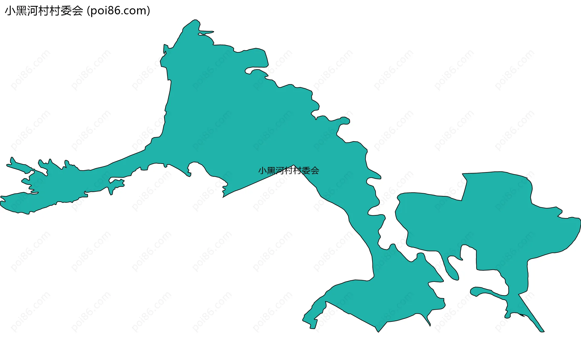 小黑河村村委会边界地图