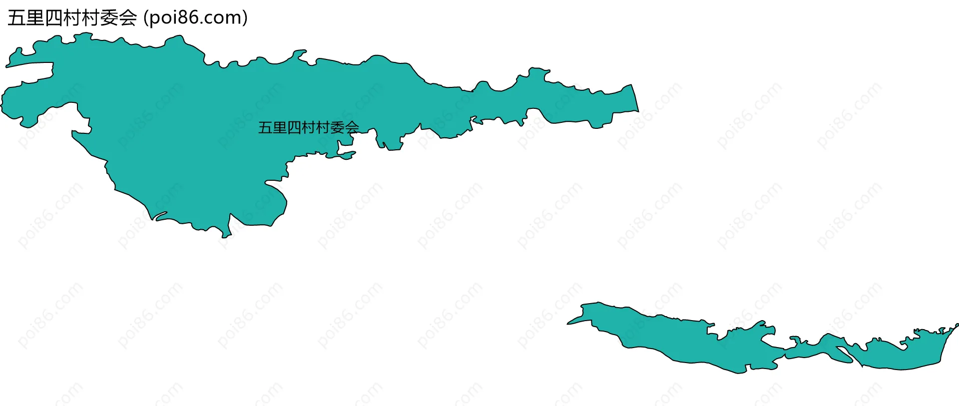 五里四村村委会边界地图