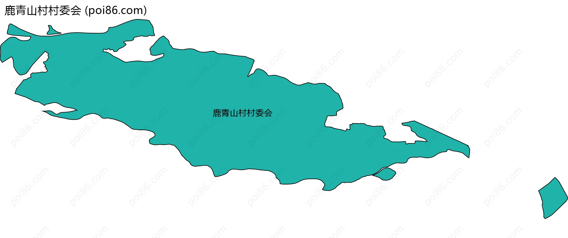 鹿青山村村委会边界地图