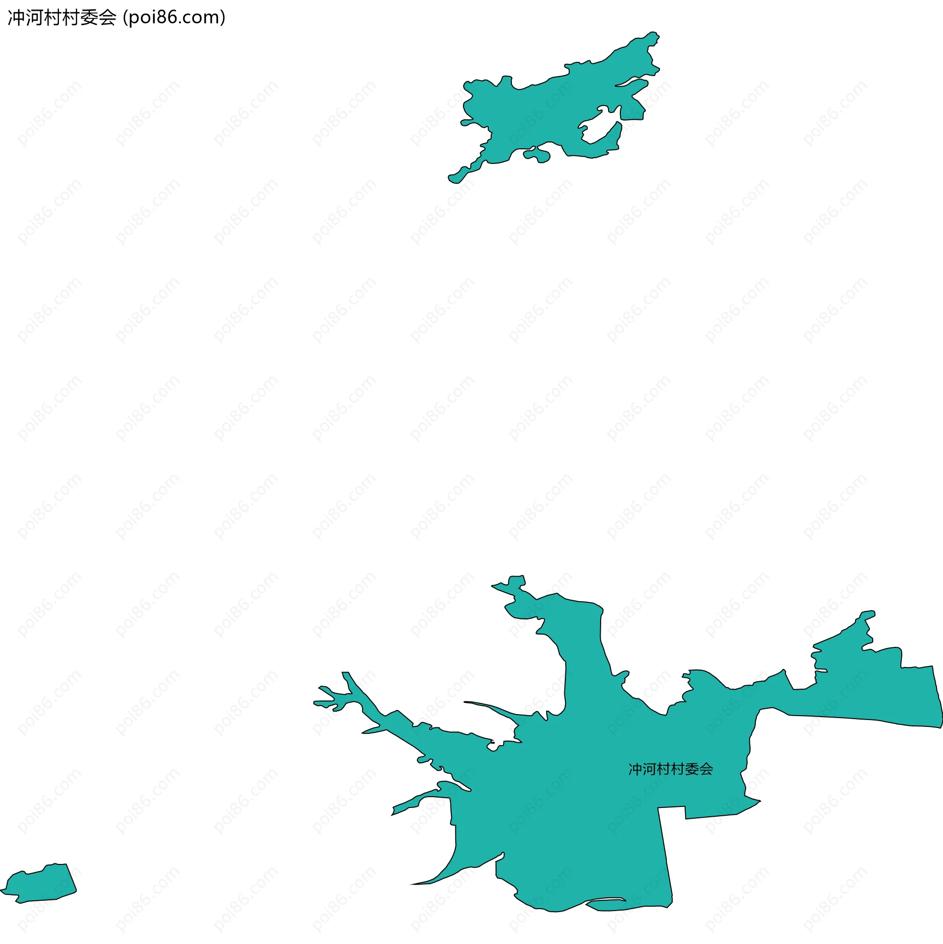 冲河村村委会边界地图