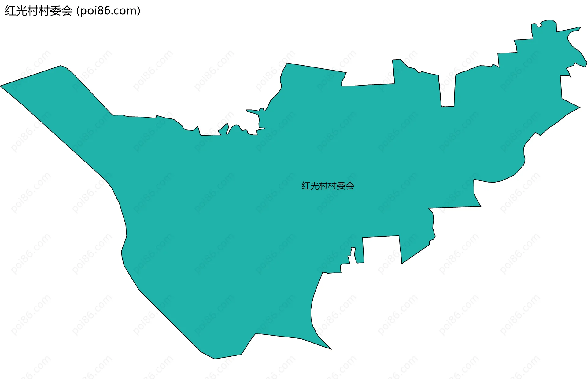 红光村村委会边界地图
