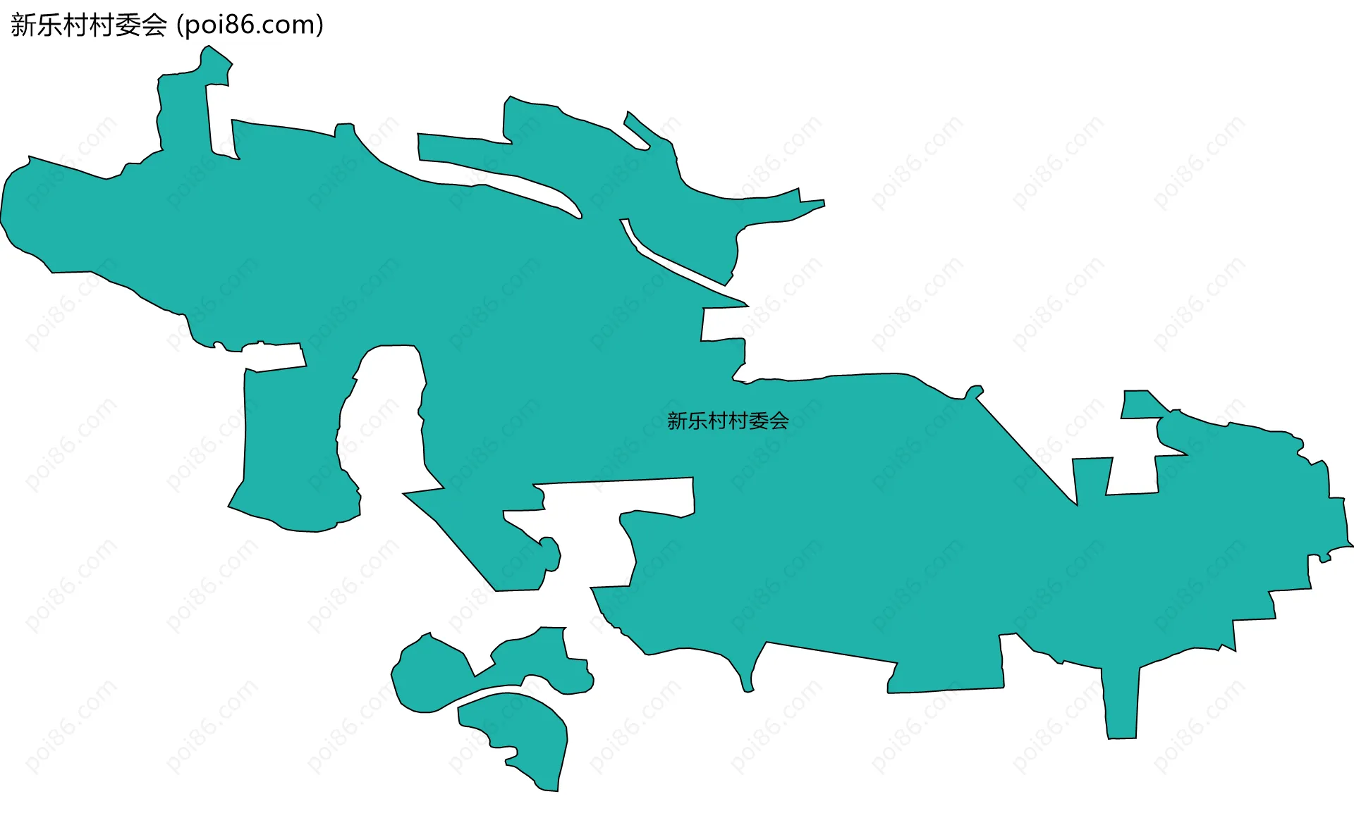 新乐村村委会边界地图