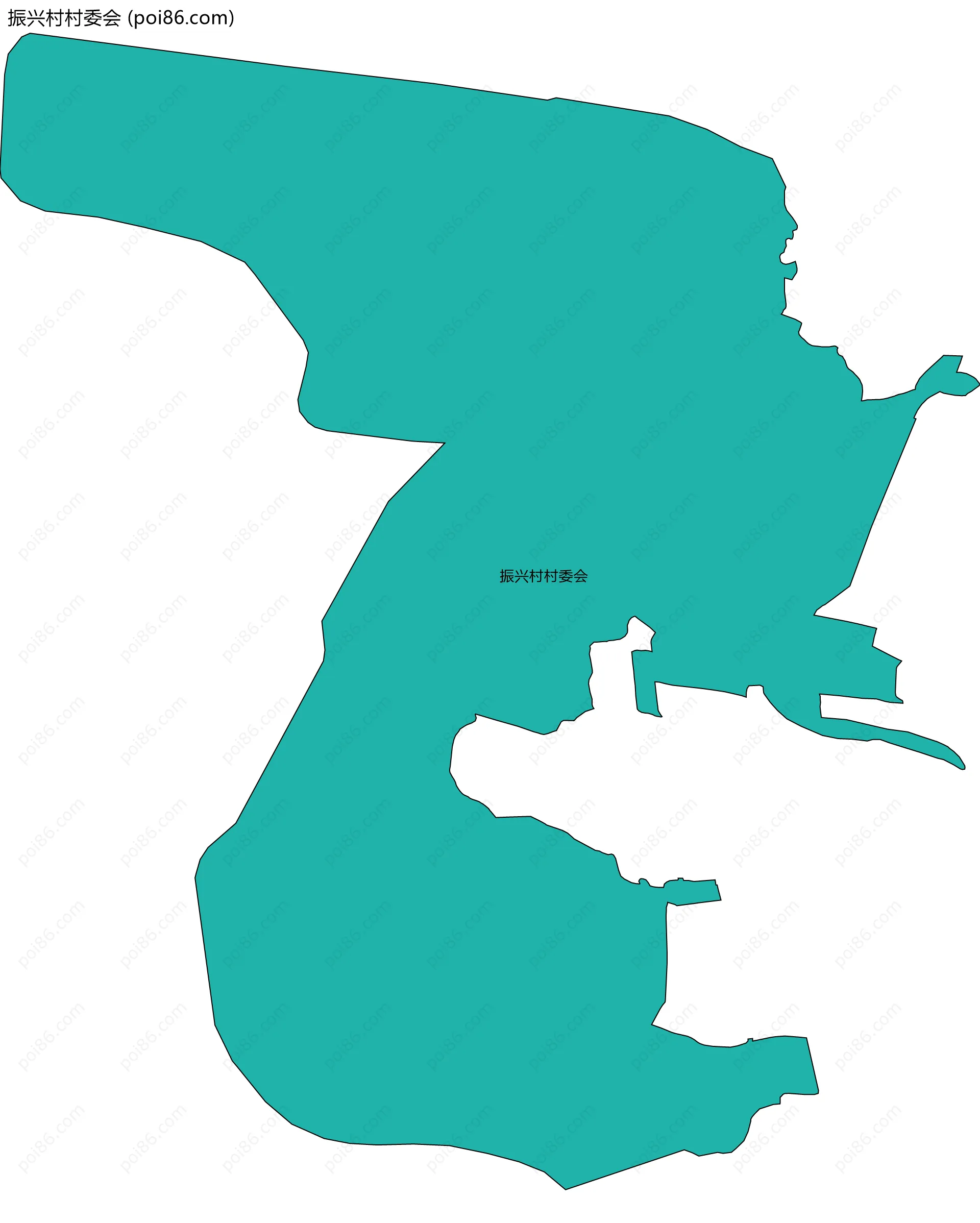 振兴村村委会边界地图