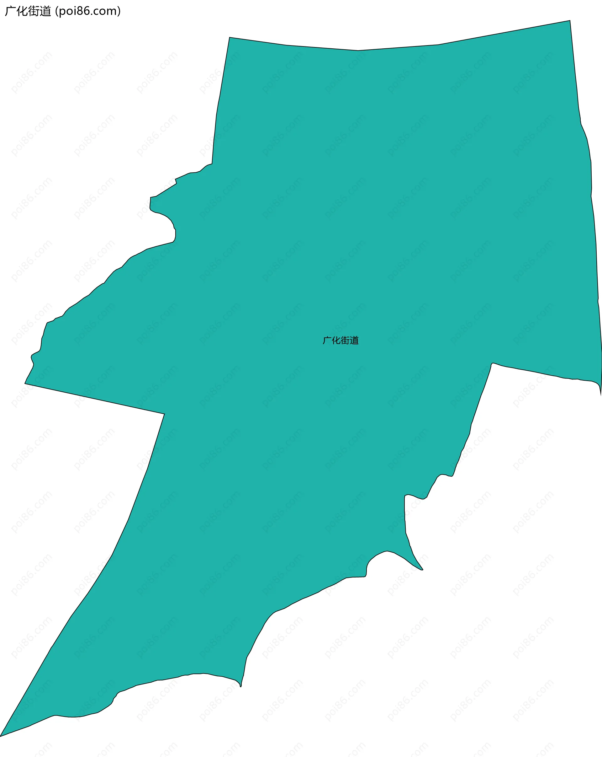 广化街道边界地图(五级行政区划)