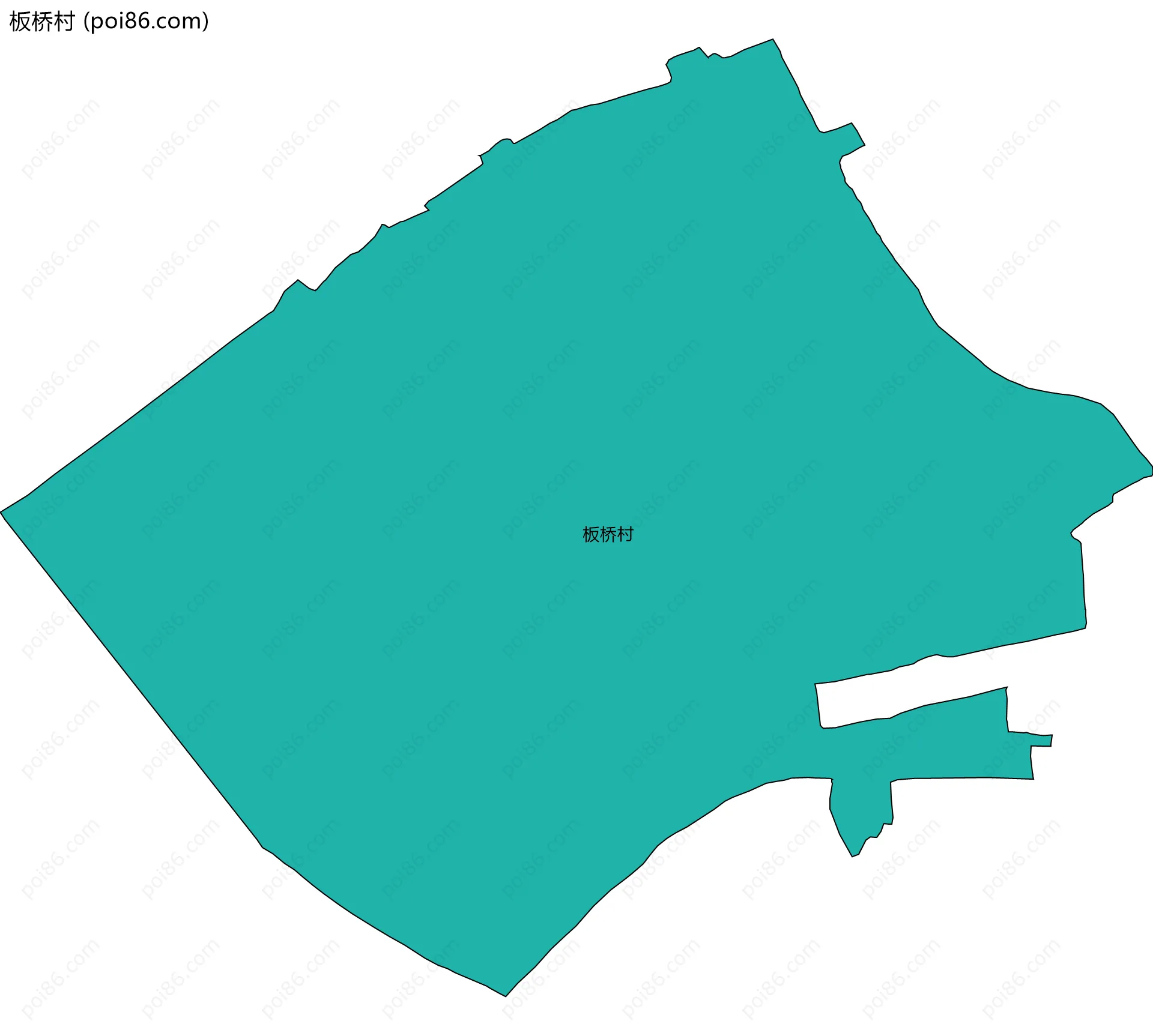 板桥村边界地图