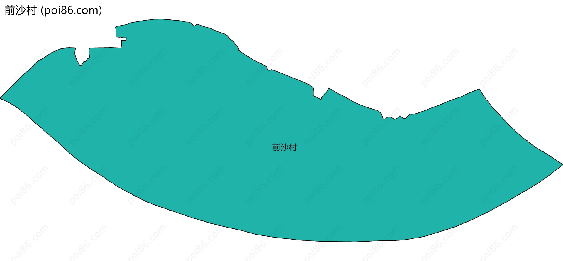 前沙村边界地图