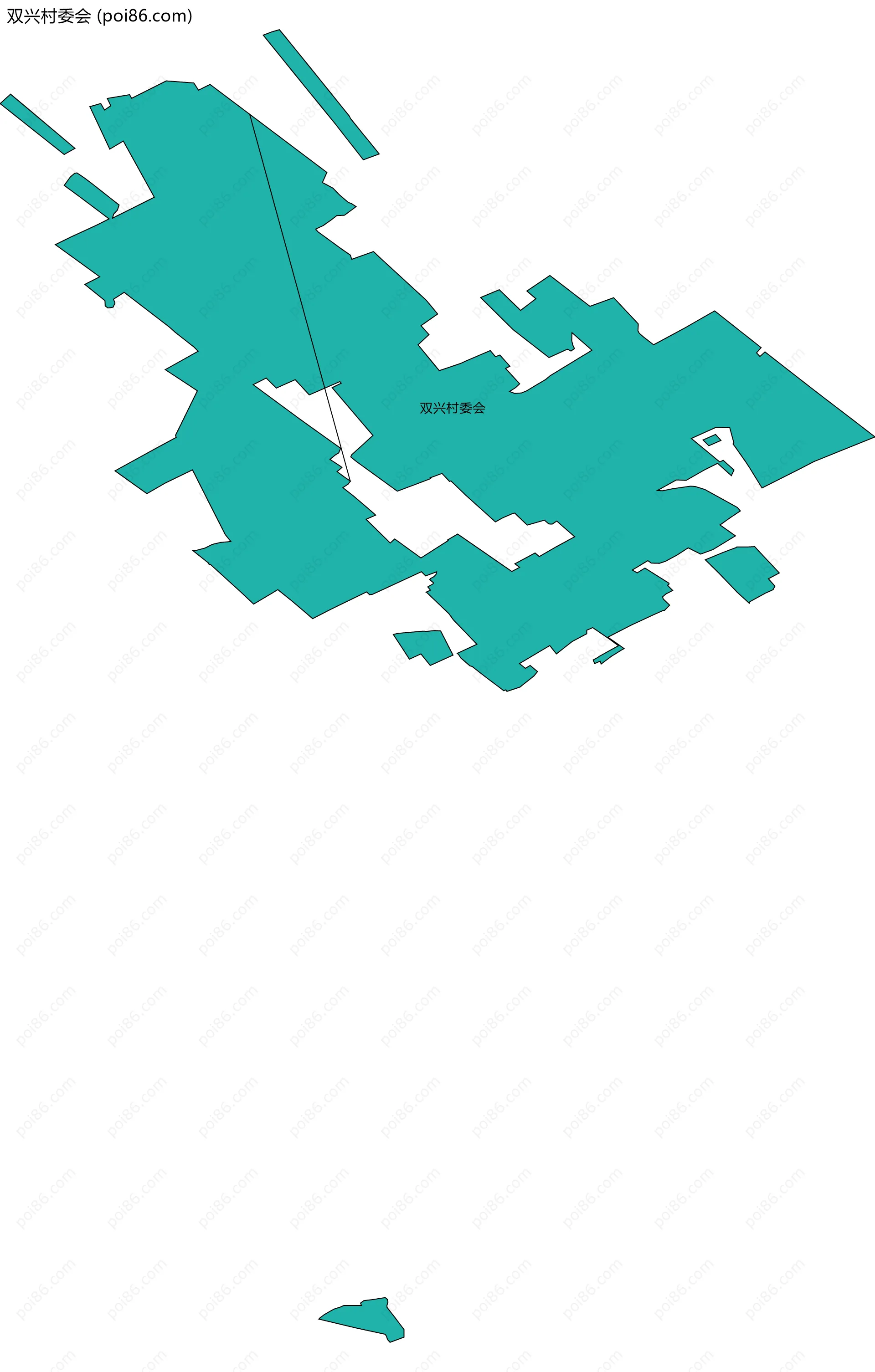 双兴村委会边界地图
