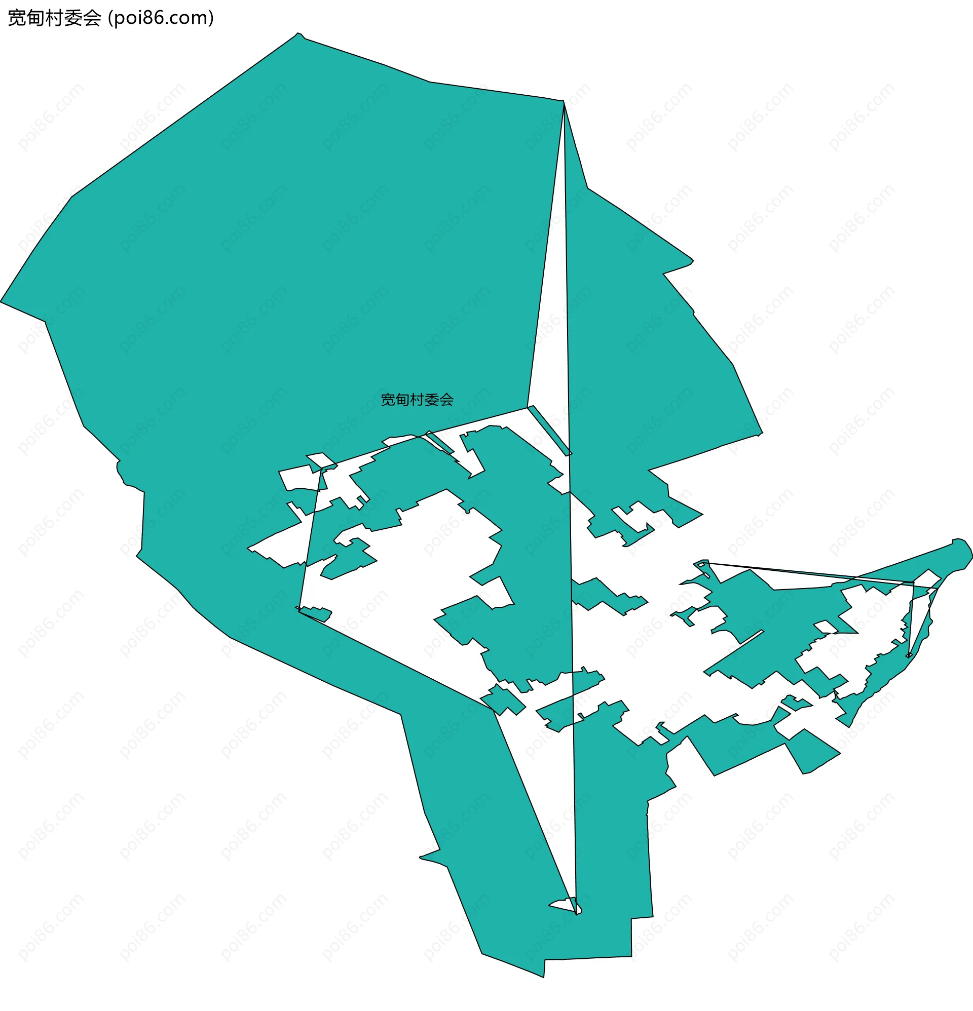 宽甸村委会边界地图