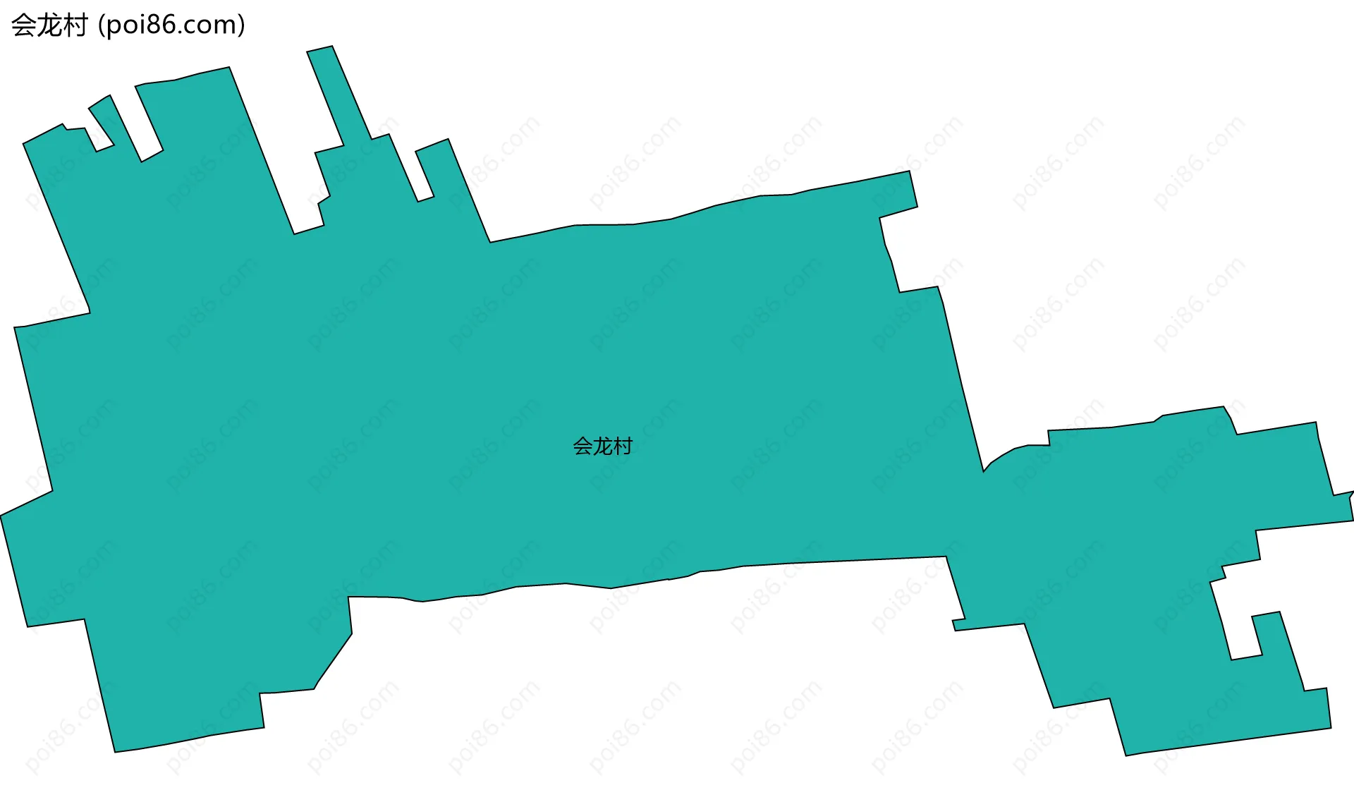 会龙村边界地图
