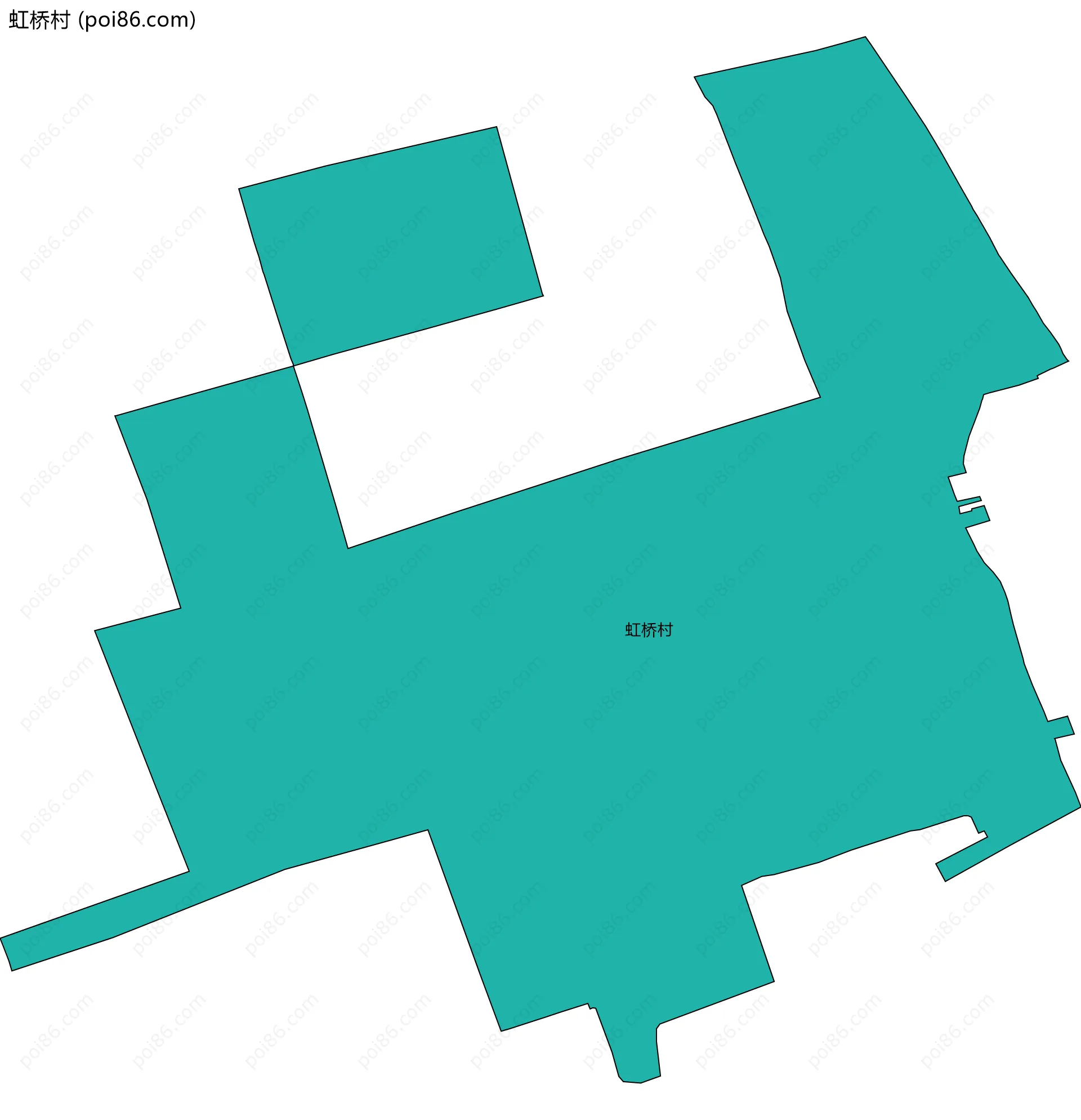 虹桥村边界地图