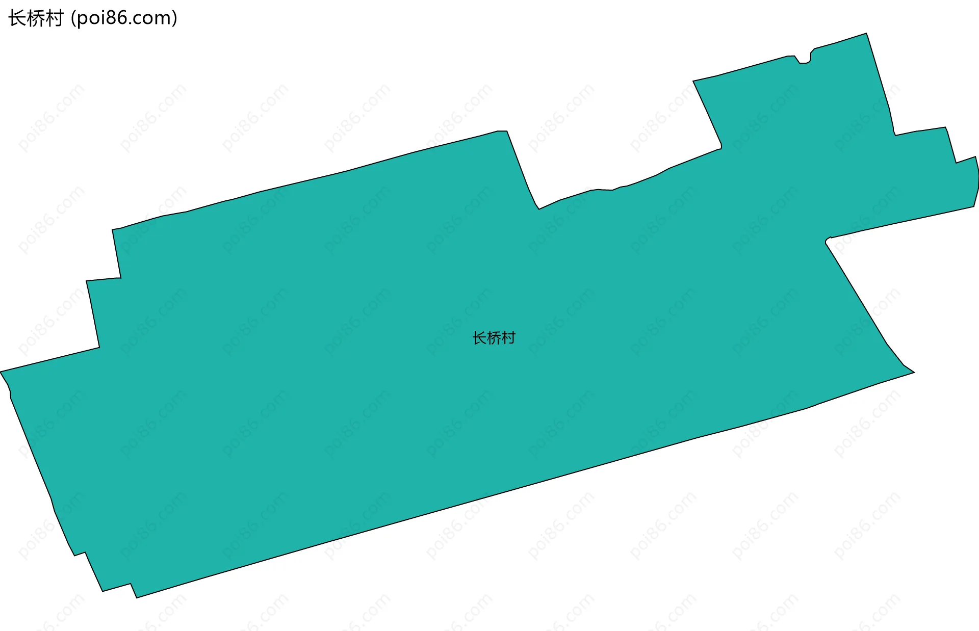长桥村边界地图