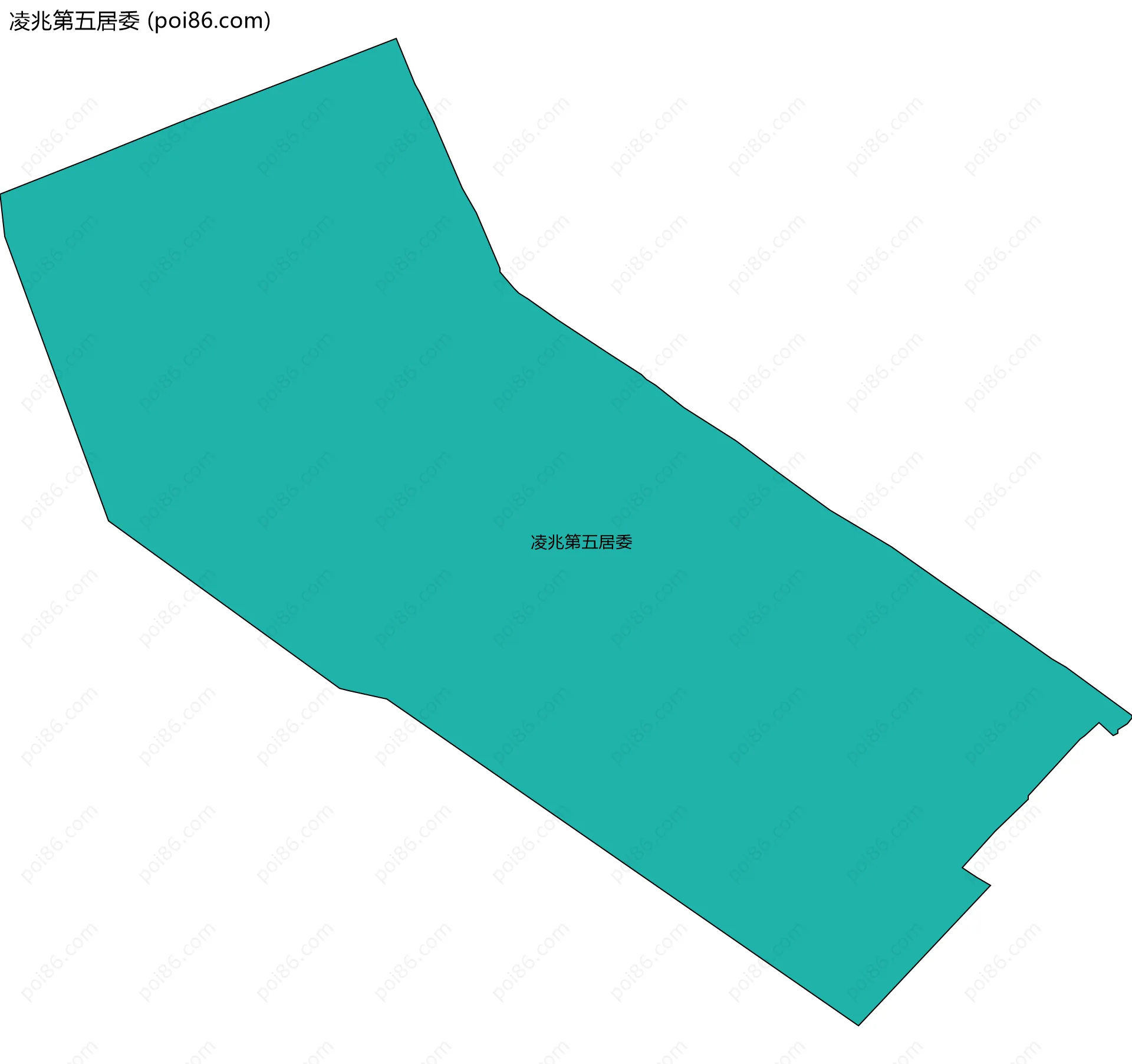 凌兆第五居委边界地图
