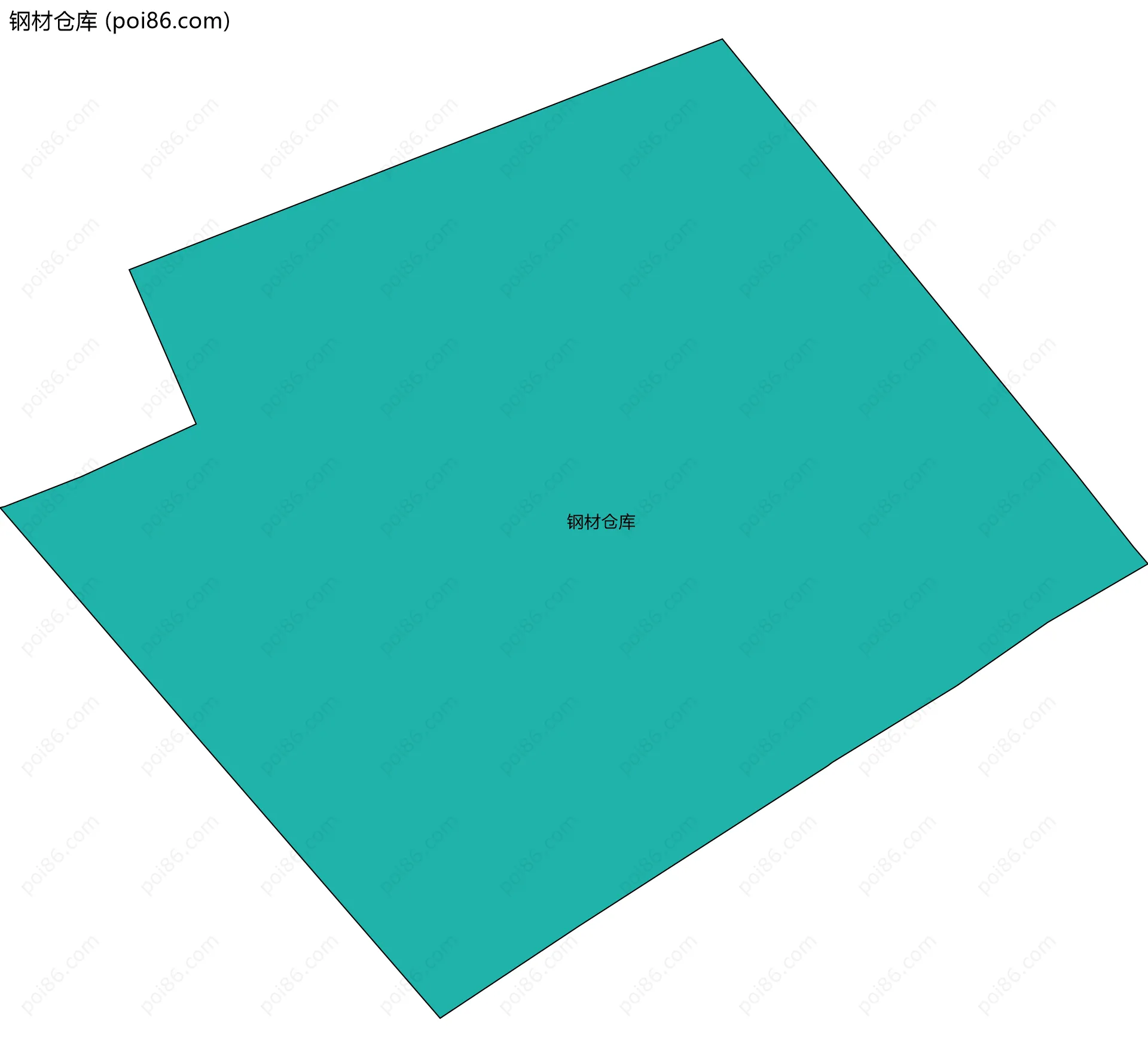 钢材仓库边界地图