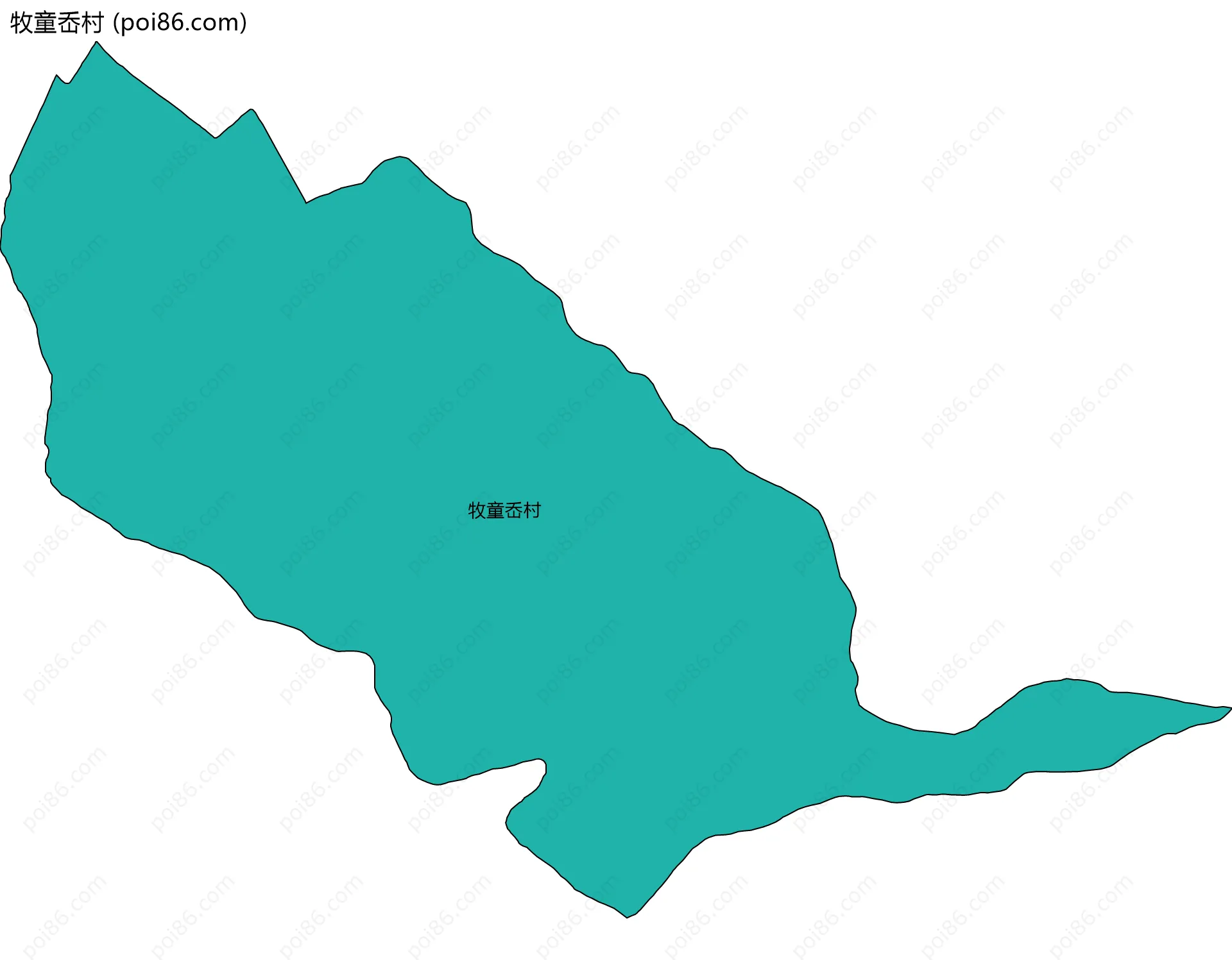 牧童岙村边界地图