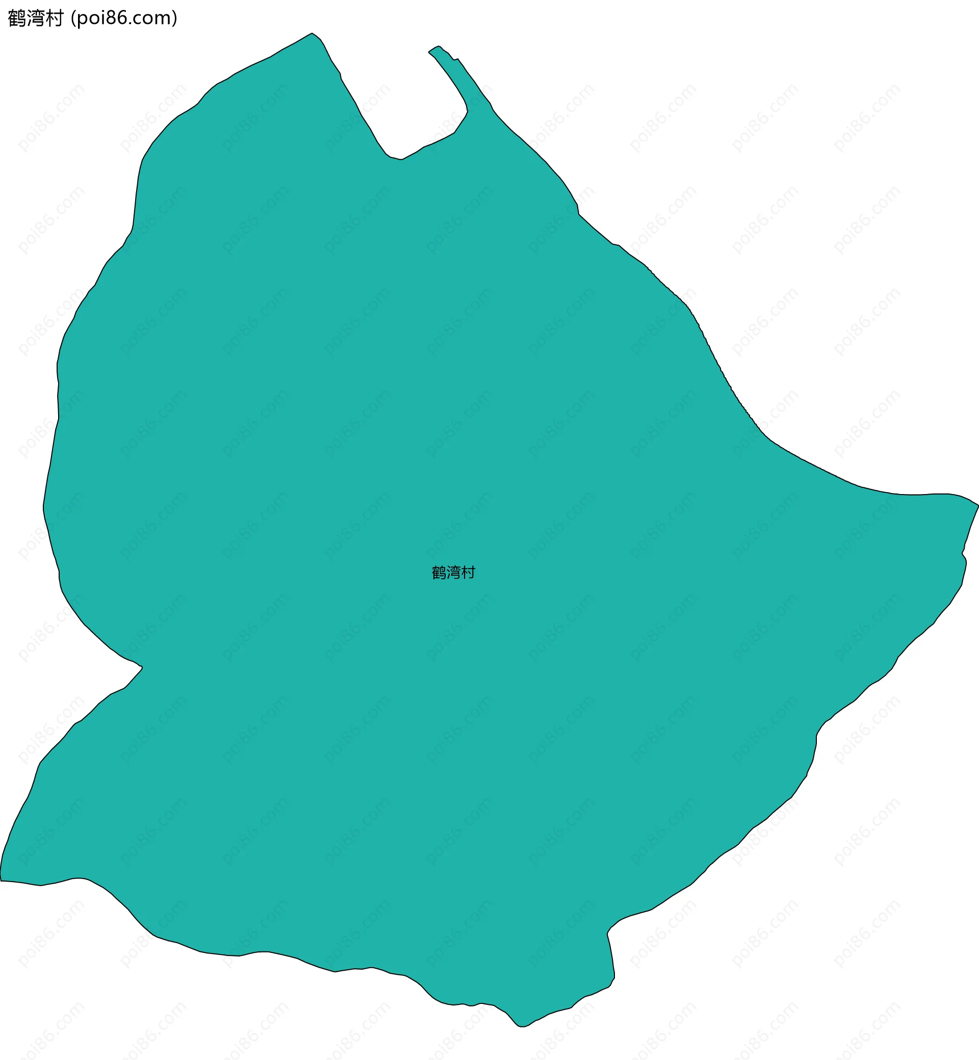 鹤湾村边界地图
