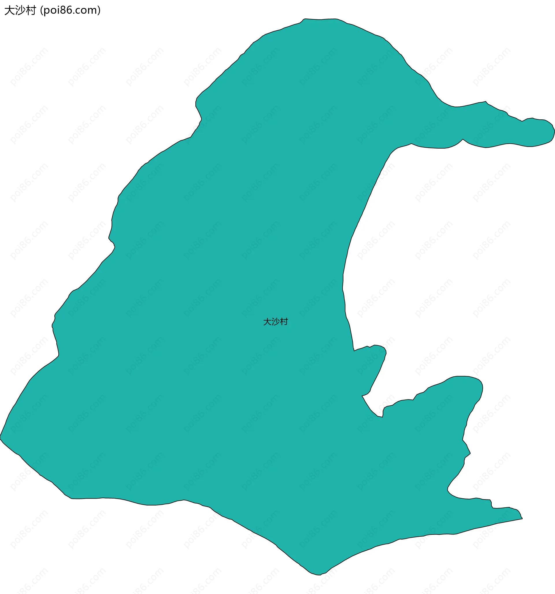大沙村边界地图