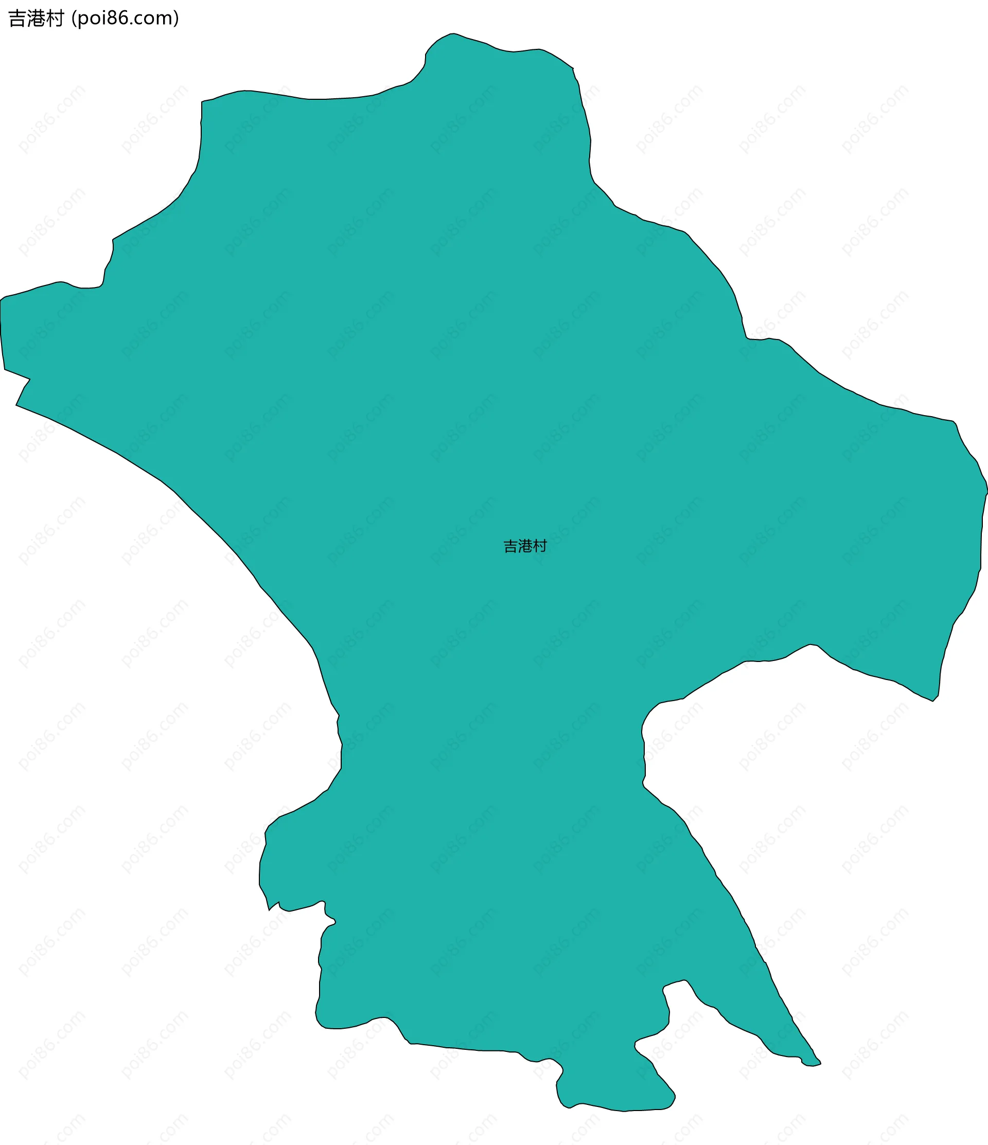 吉港村边界地图